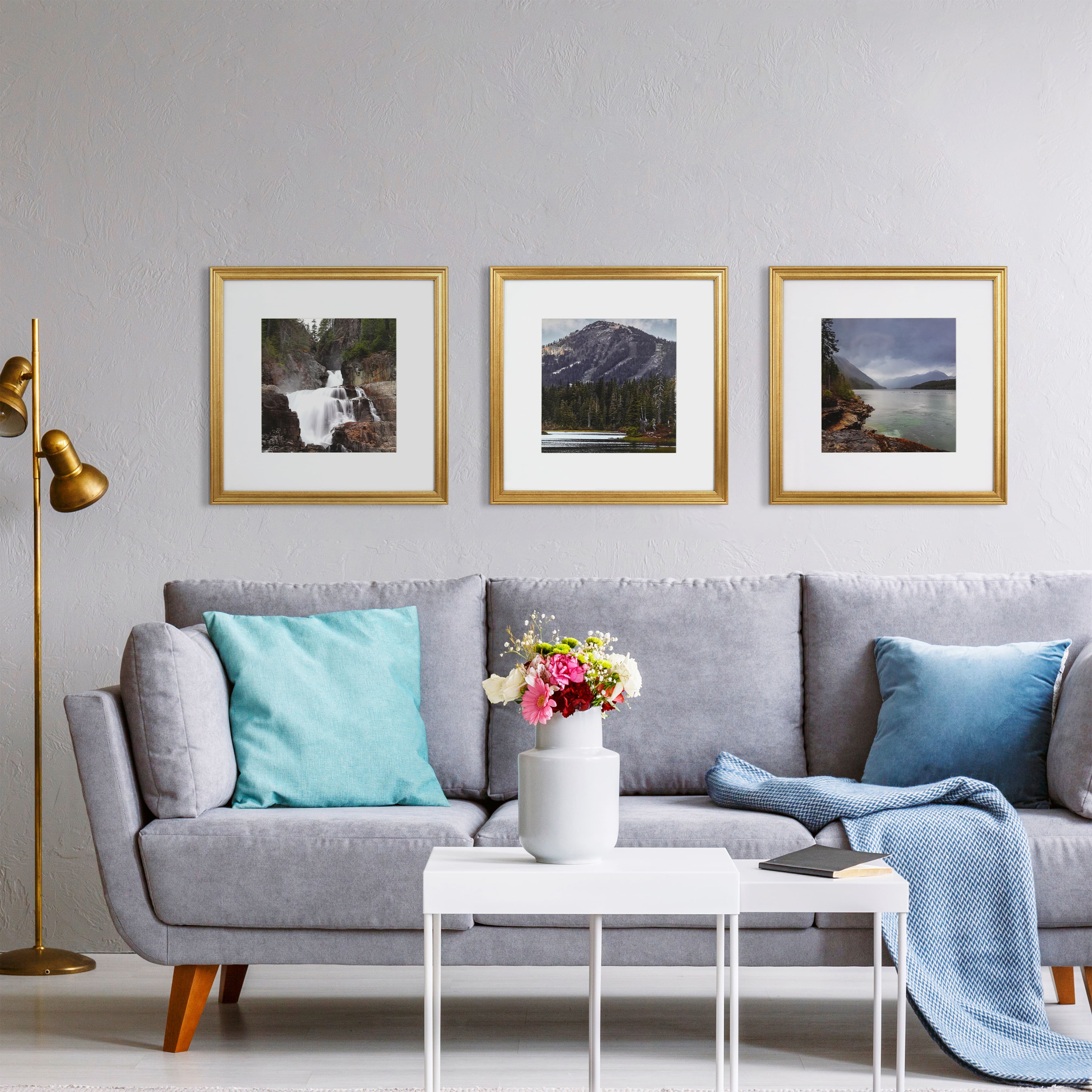 6 Packs: 3 ct. (18 total) Gallery&#x2122; Gold Frame with Mat by Studio D&#xE9;cor&#xAE;