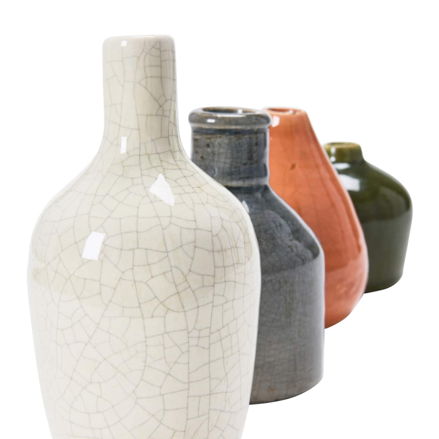 Hello Honey® Stoneware Crackle Glaze Bud Vase Set