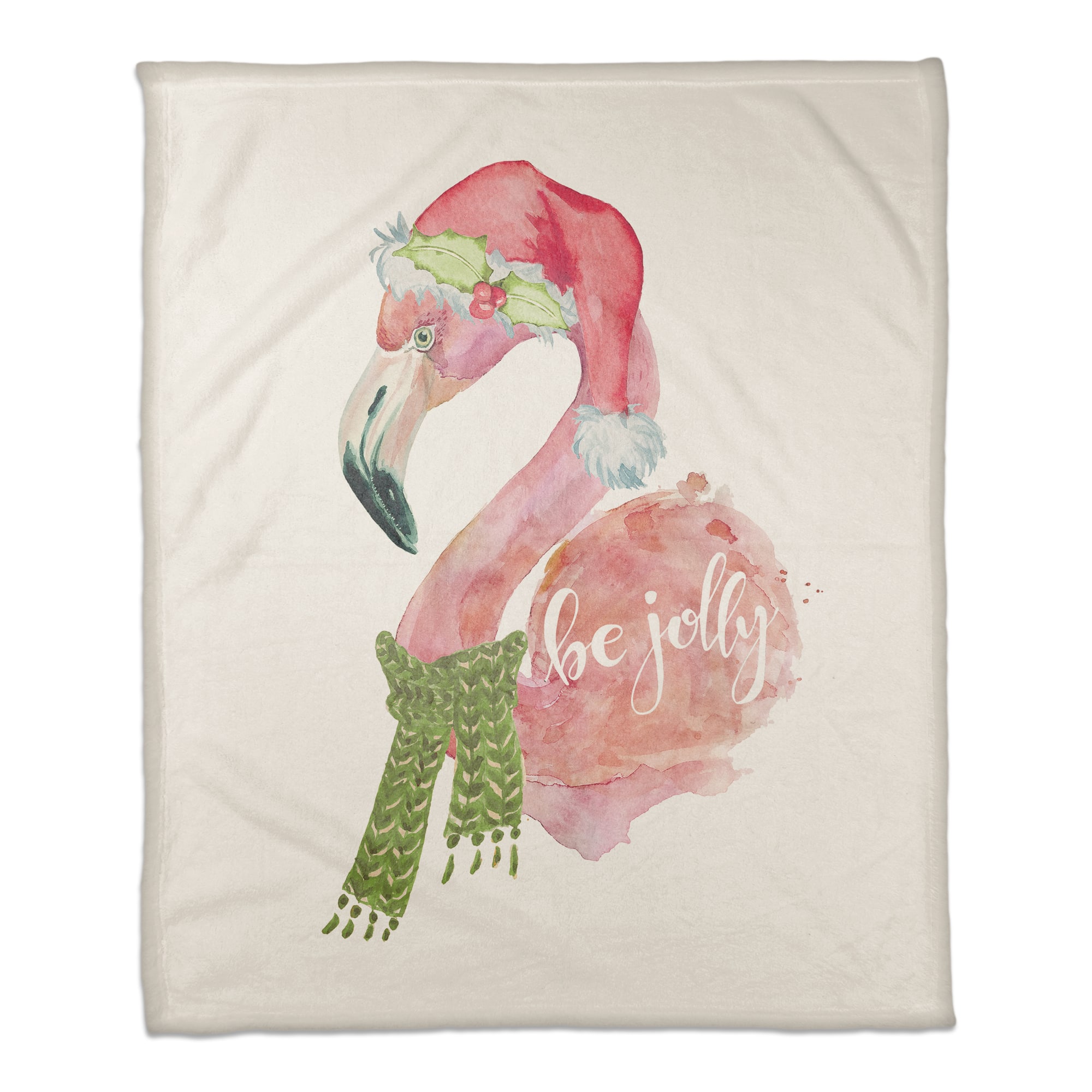 Be Jolly Flamingo 50x60 Coral Fleece Blanket