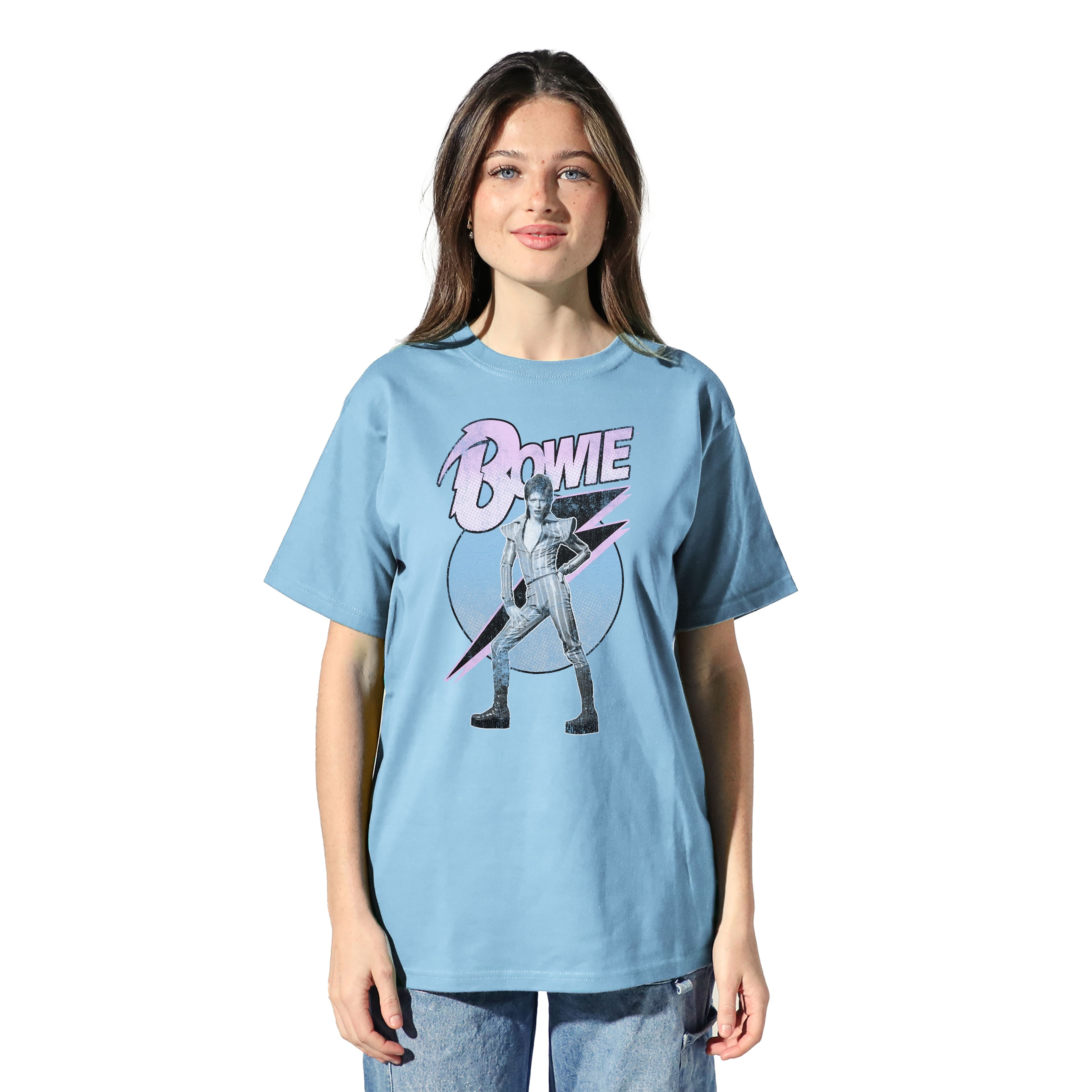 Light Blue David Bowie Unisex Adult T-Shirt