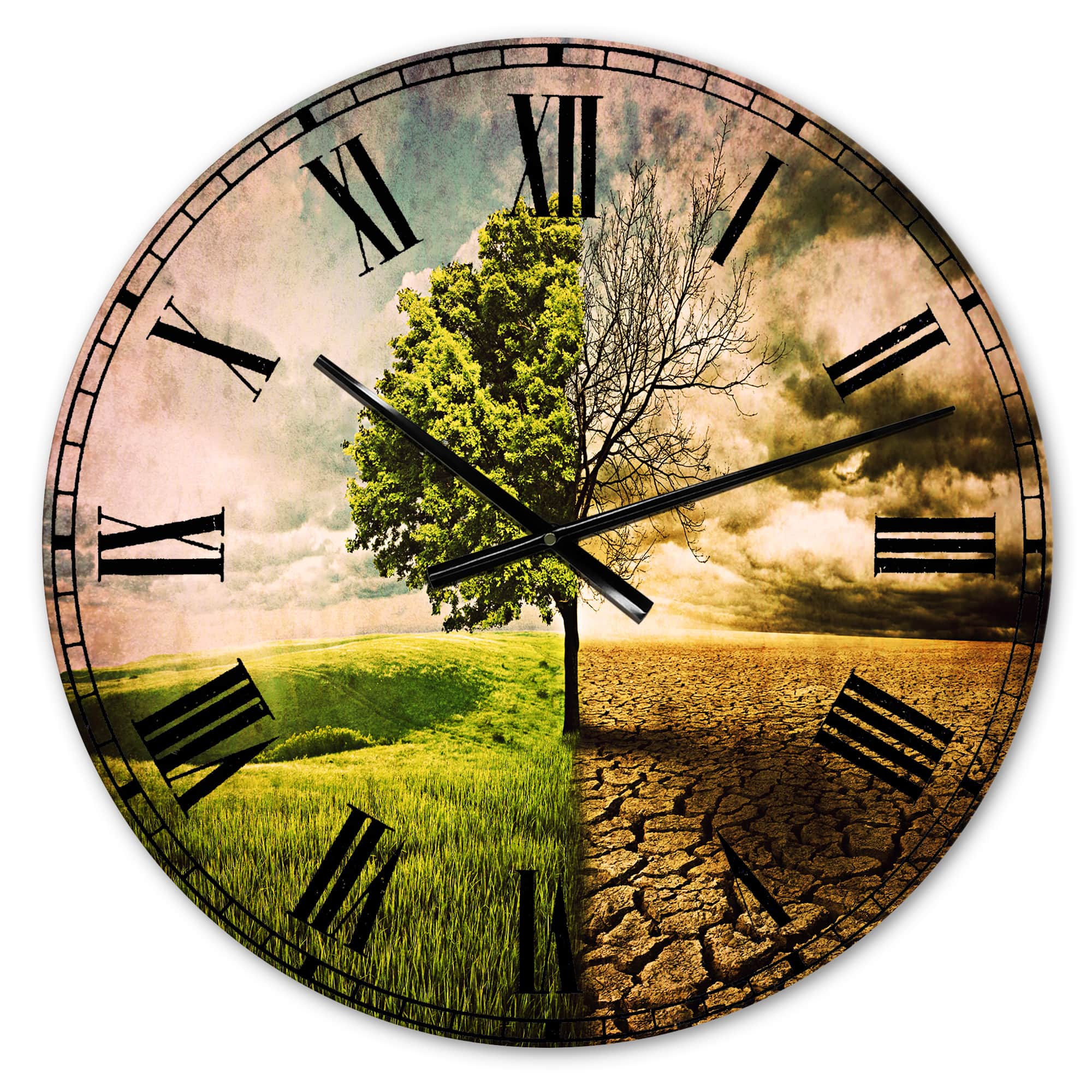 Designart Global Warming Traditional Wall Clock