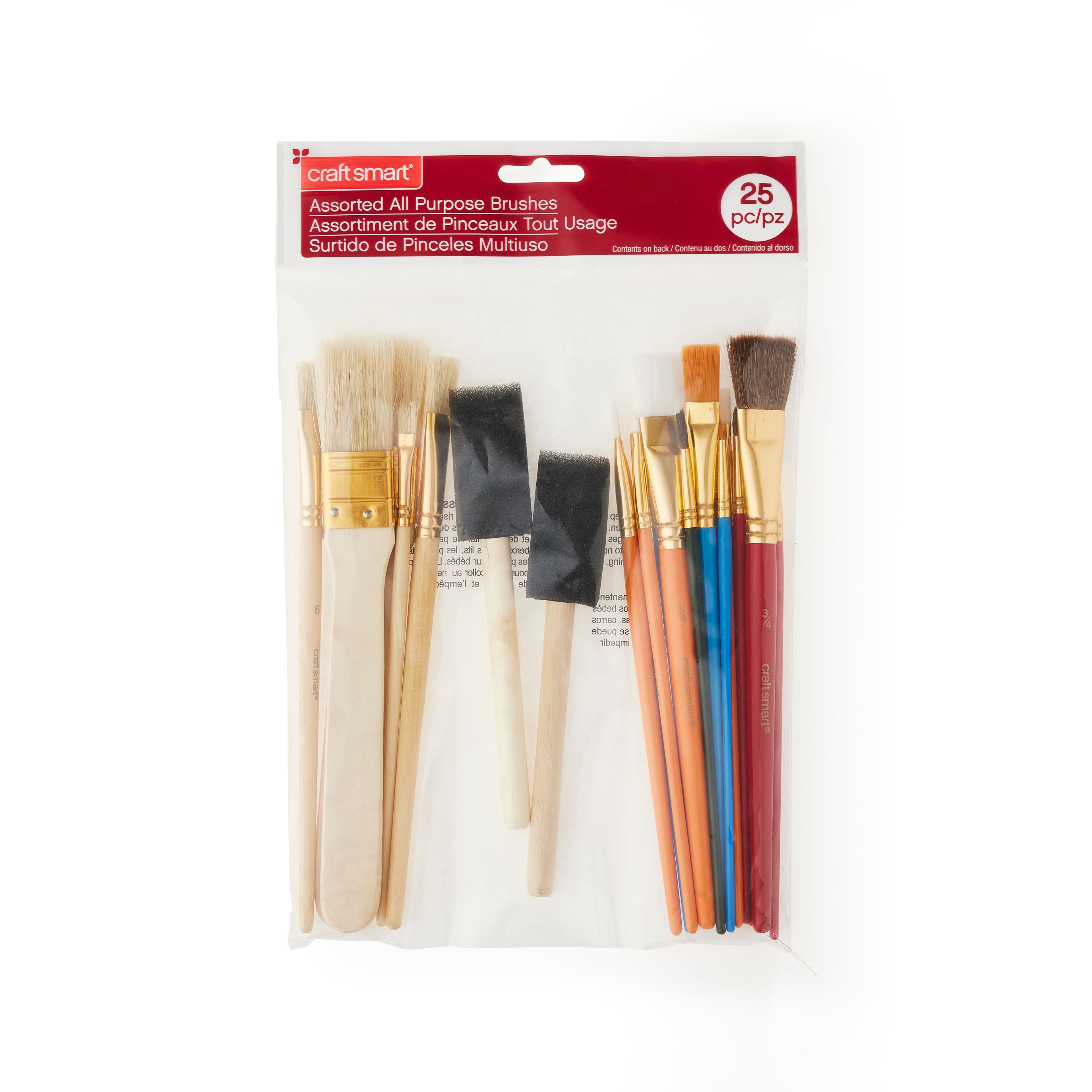 12 Packs: 25 ct. (300 total) Mixed Brush Set by Craft Smart&#xAE;