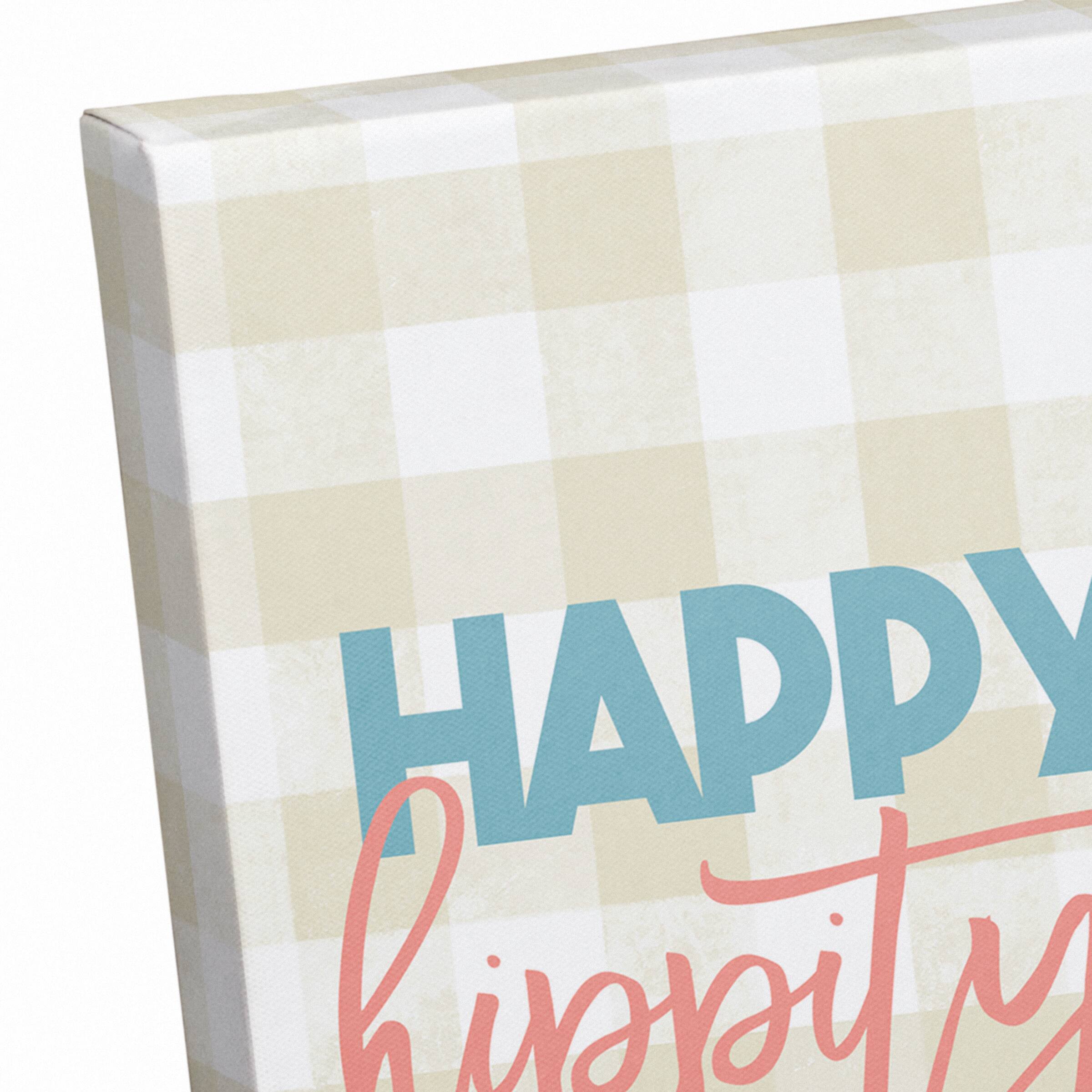 Happy Hippity Hop 12" x 12" Canvas Wall Art