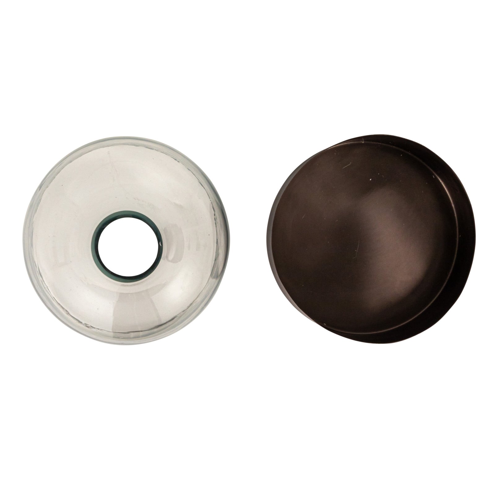 Hello Honey&#xAE; 10&#x22; Clear &#x26; Black Metal Sophisticated Glass Cloche with Metal Tray
