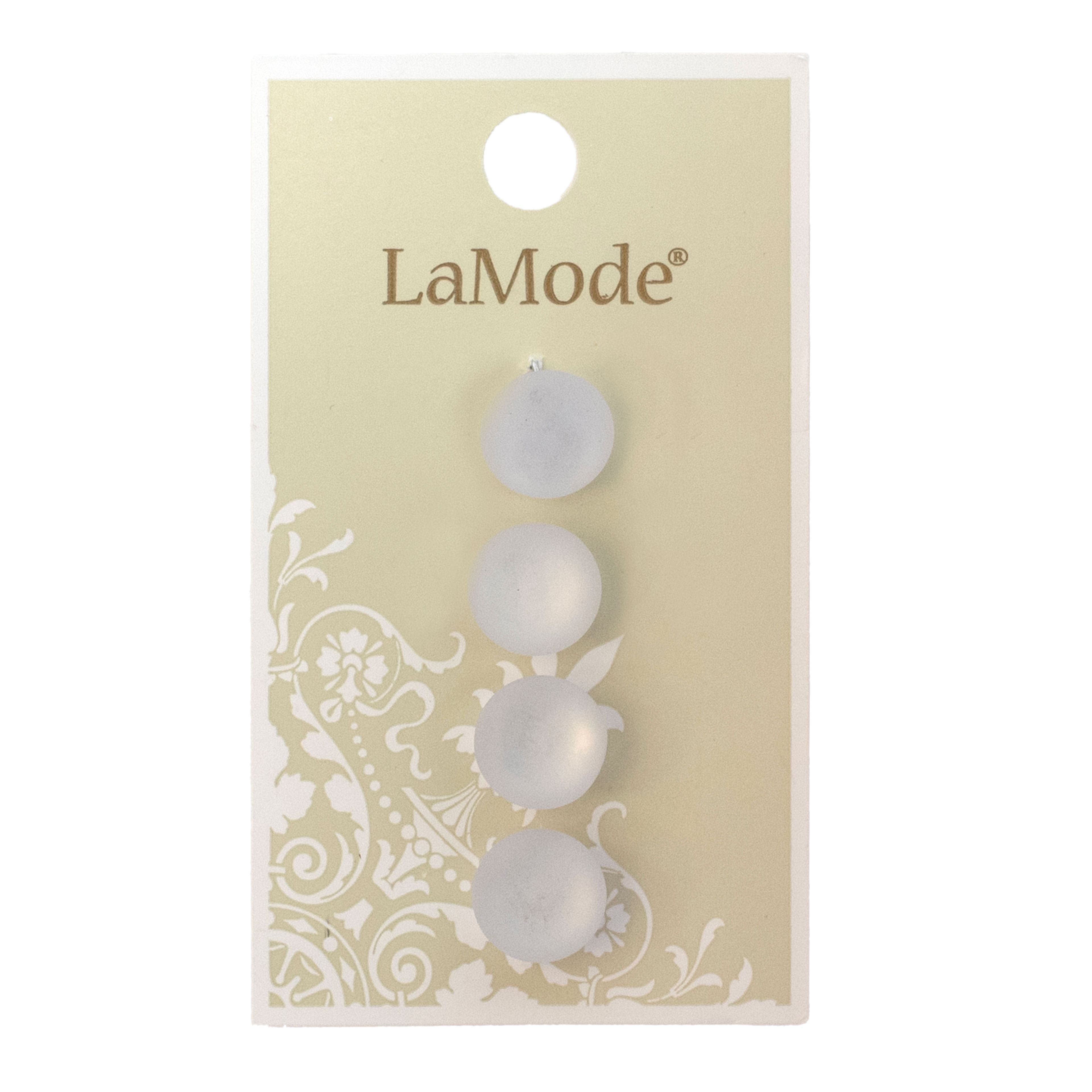 LaMode 7/16&#x22; Translucent White Shank Buttons, 4ct.