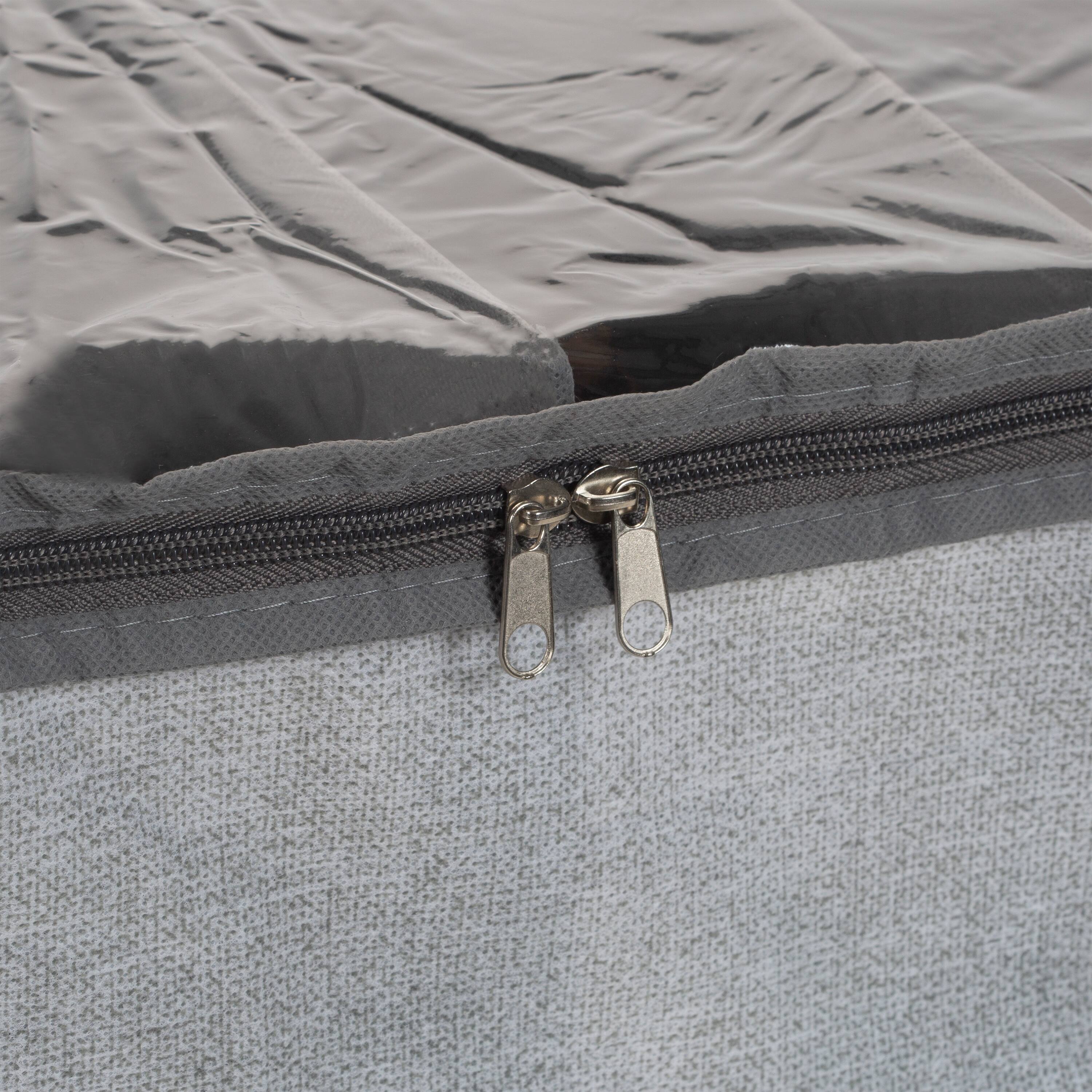 Simplify Heather Gray 12 Pair Under the Bed Shoe Storage Box