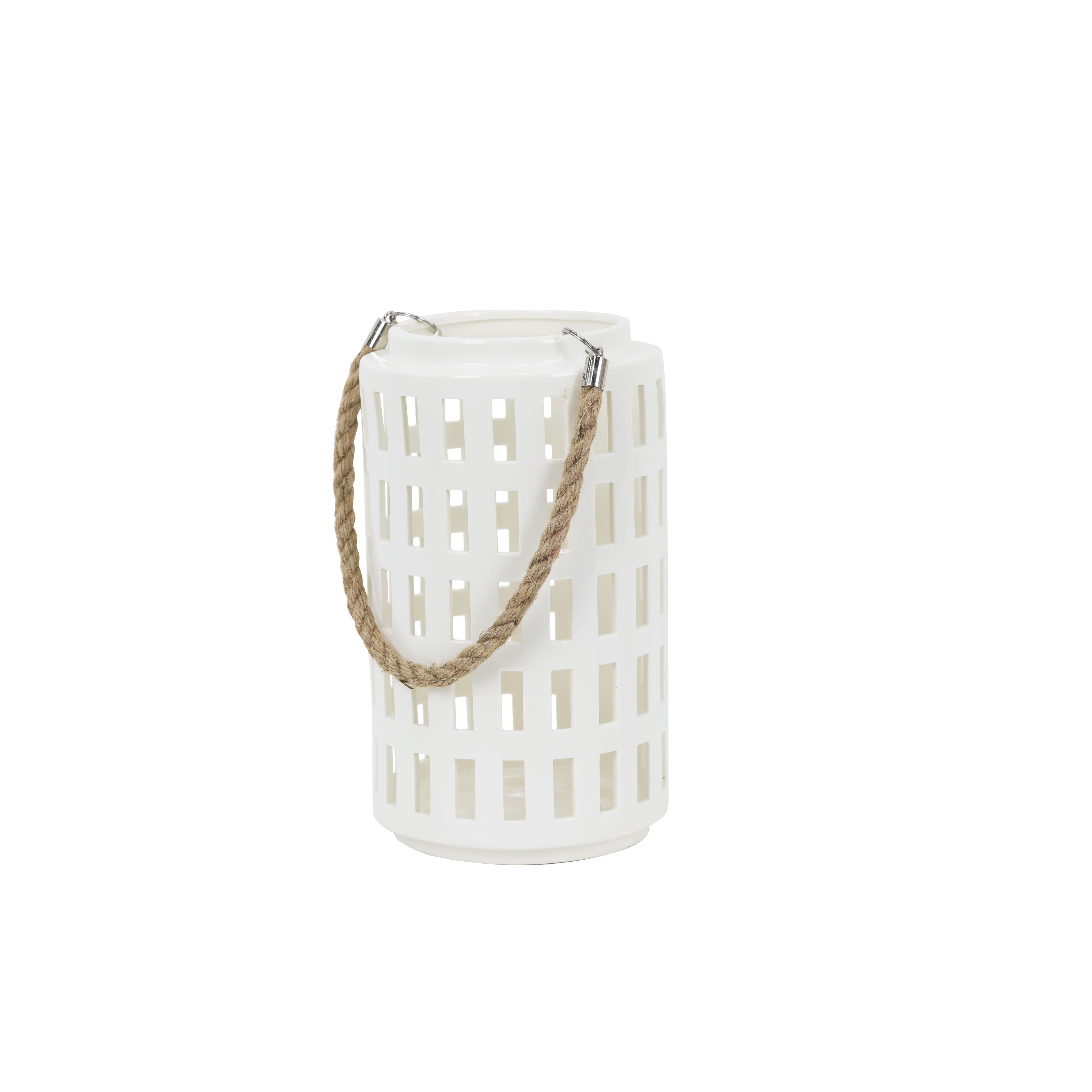 Small Ivory Ceramic Hanging Lantern by Ashland&#xAE;