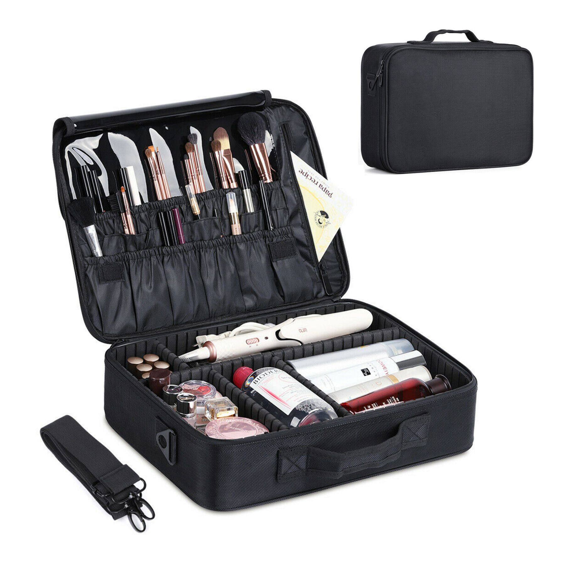 NEX&#x2122; Large Black Travel Cosmetic Organizer