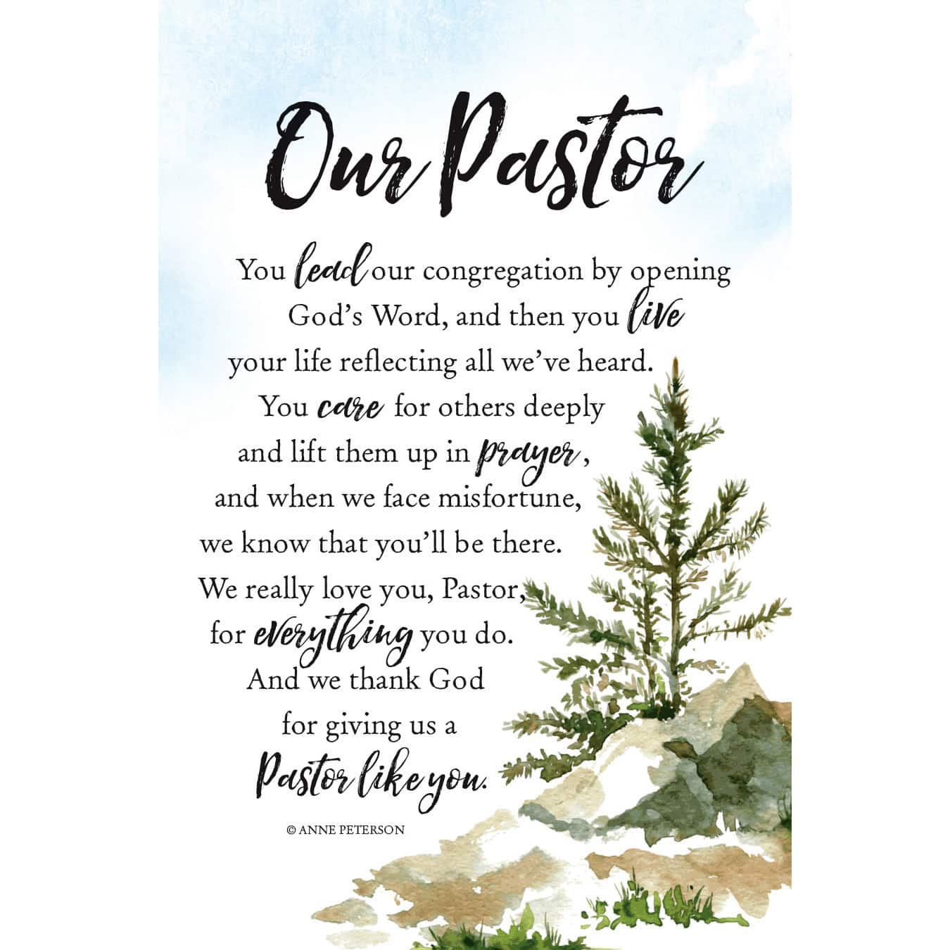 Woodland Grace Series Our Pastor Wood Plaque With Easel