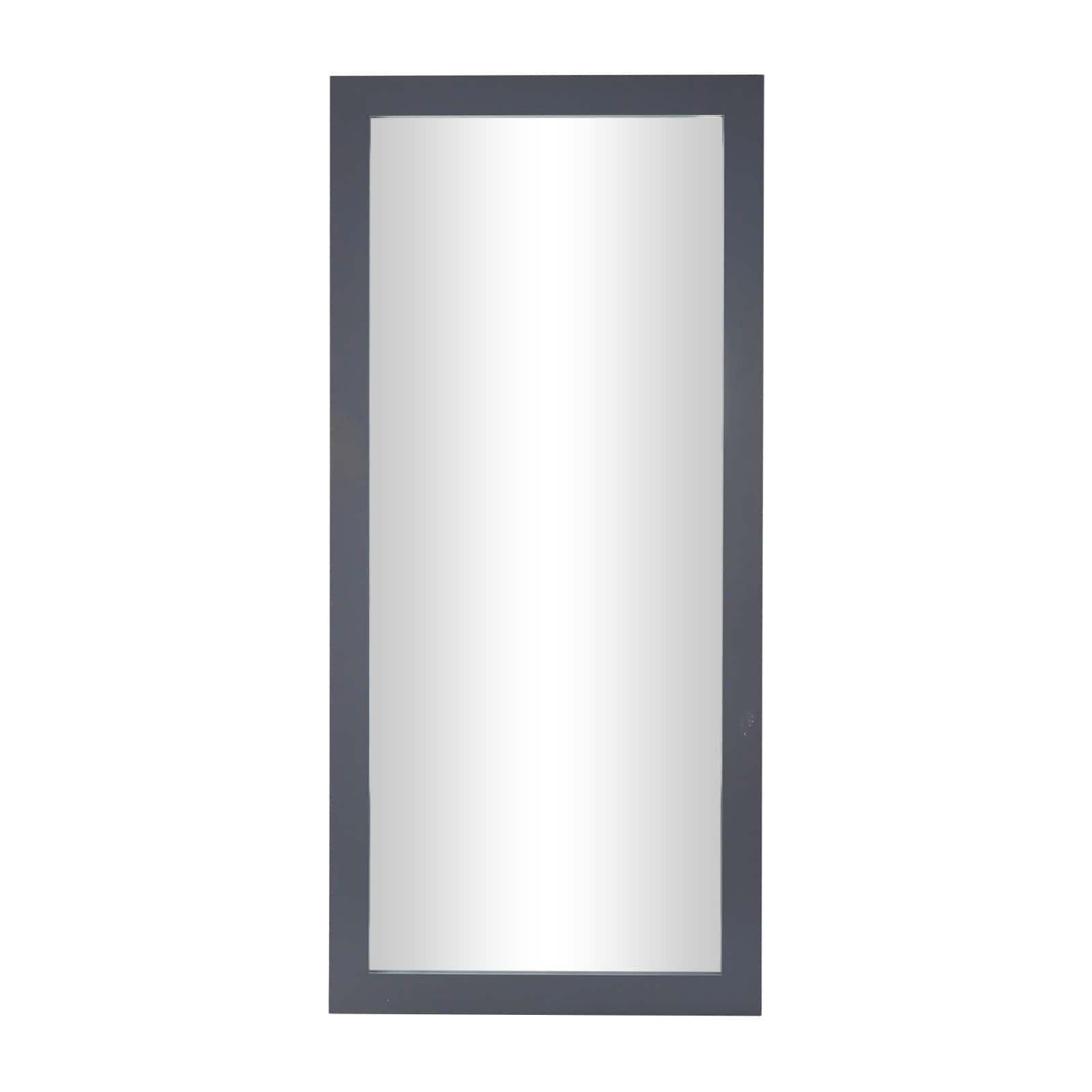 Grey Wood Modern Wall Mirror 70 x 33 By Ivory And Iris