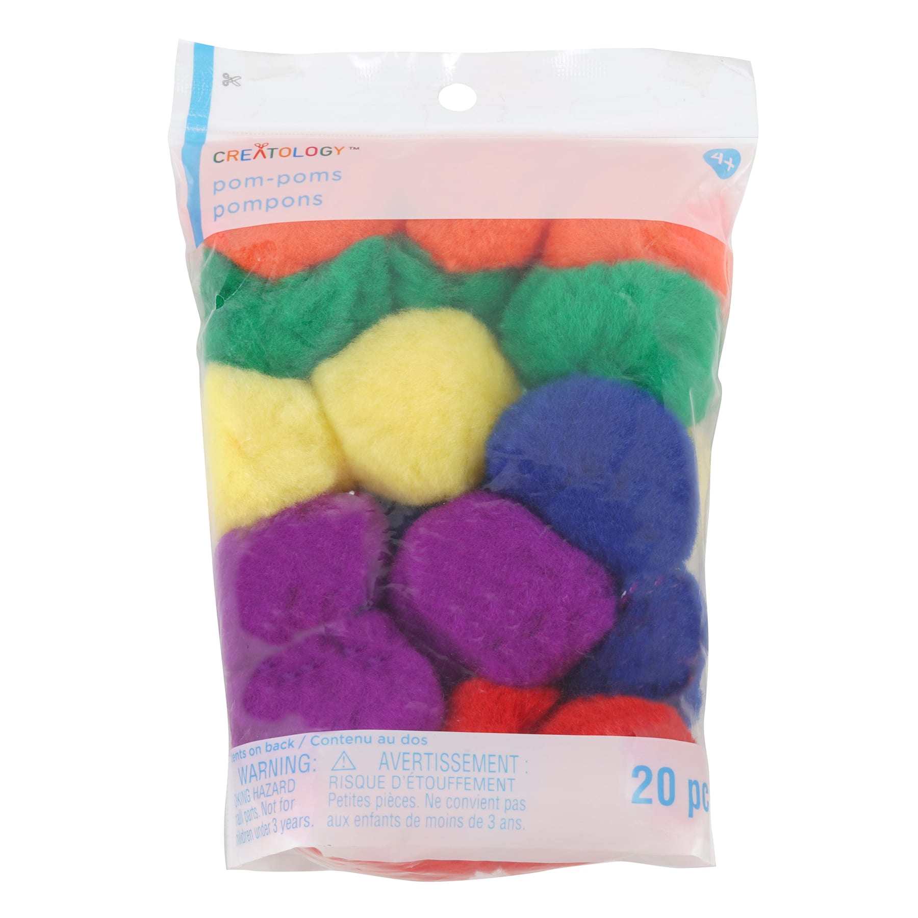 12 Packs: 20 ct. (240 total) 2" Rainbow Mix Pom Poms by Creatology™