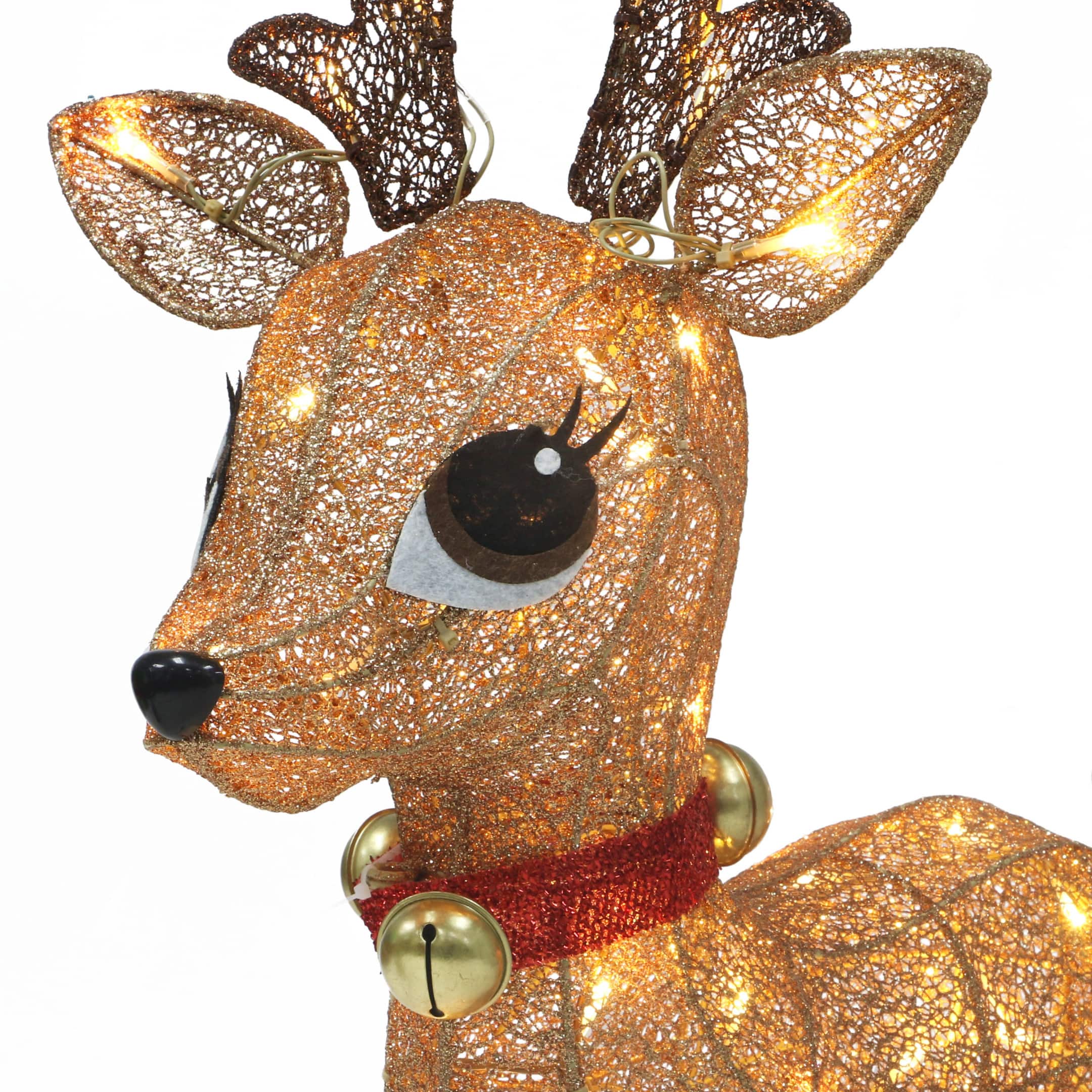 Lighted Outdoor Wire Frame Deer Set