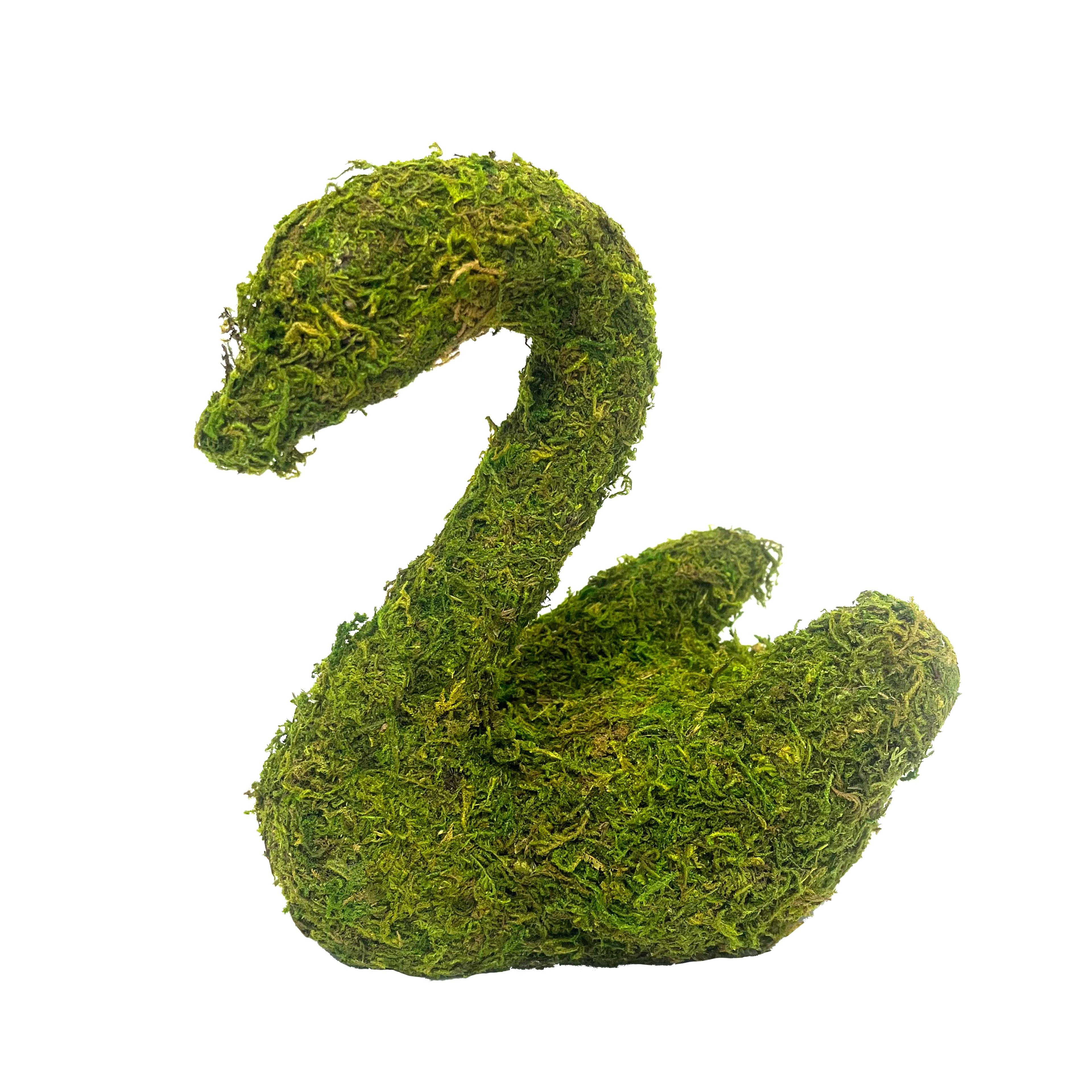 8&#x22; Green Decorative Moss Swan Accent by Ashland&#xAE;