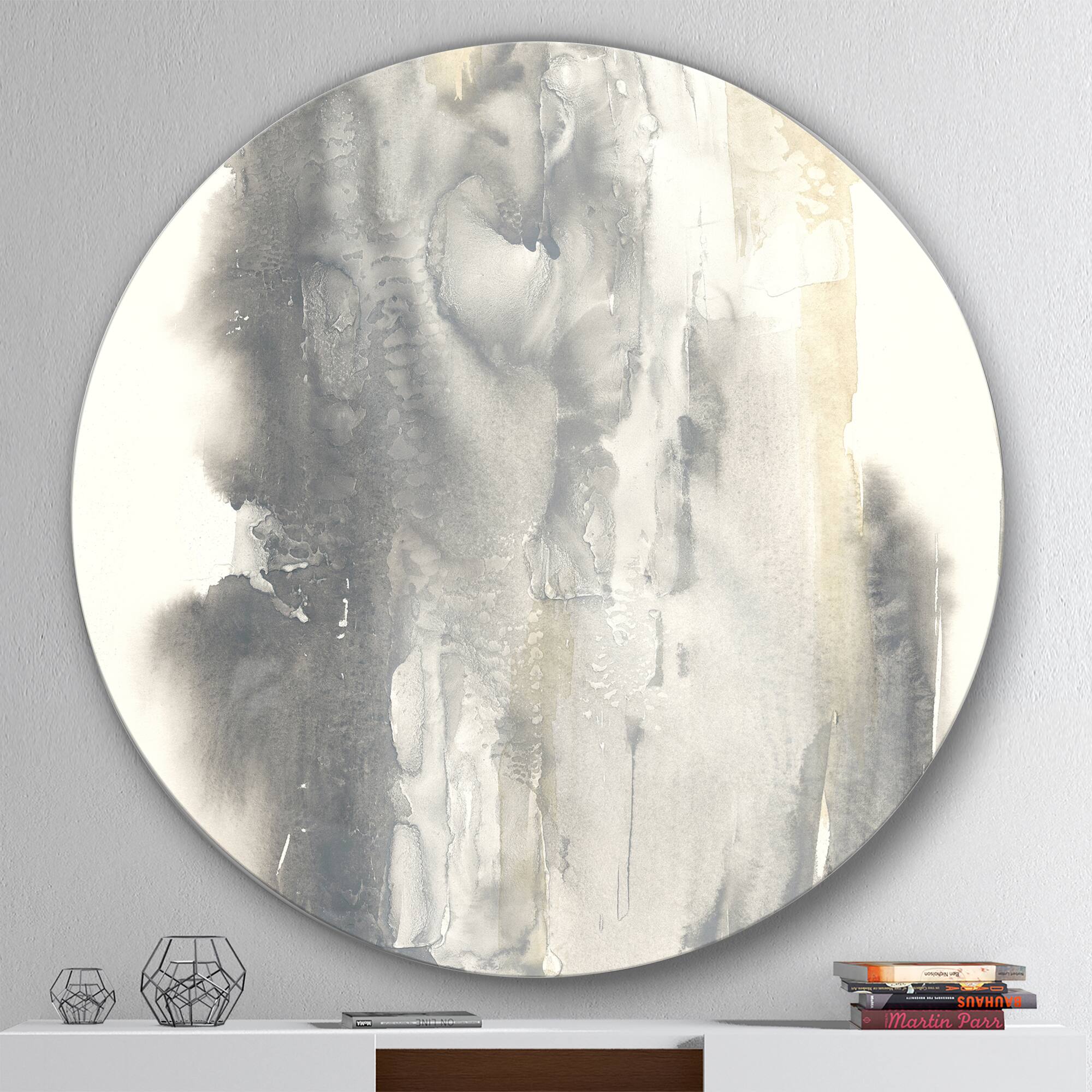 Designart - Gold Glamour Direction II - Geometric Metal Circle Wall Art
