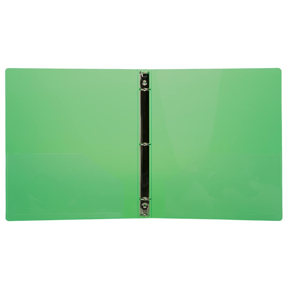 JAM Paper 0.75" Green Glass twill Plastic 3-Ring Binder