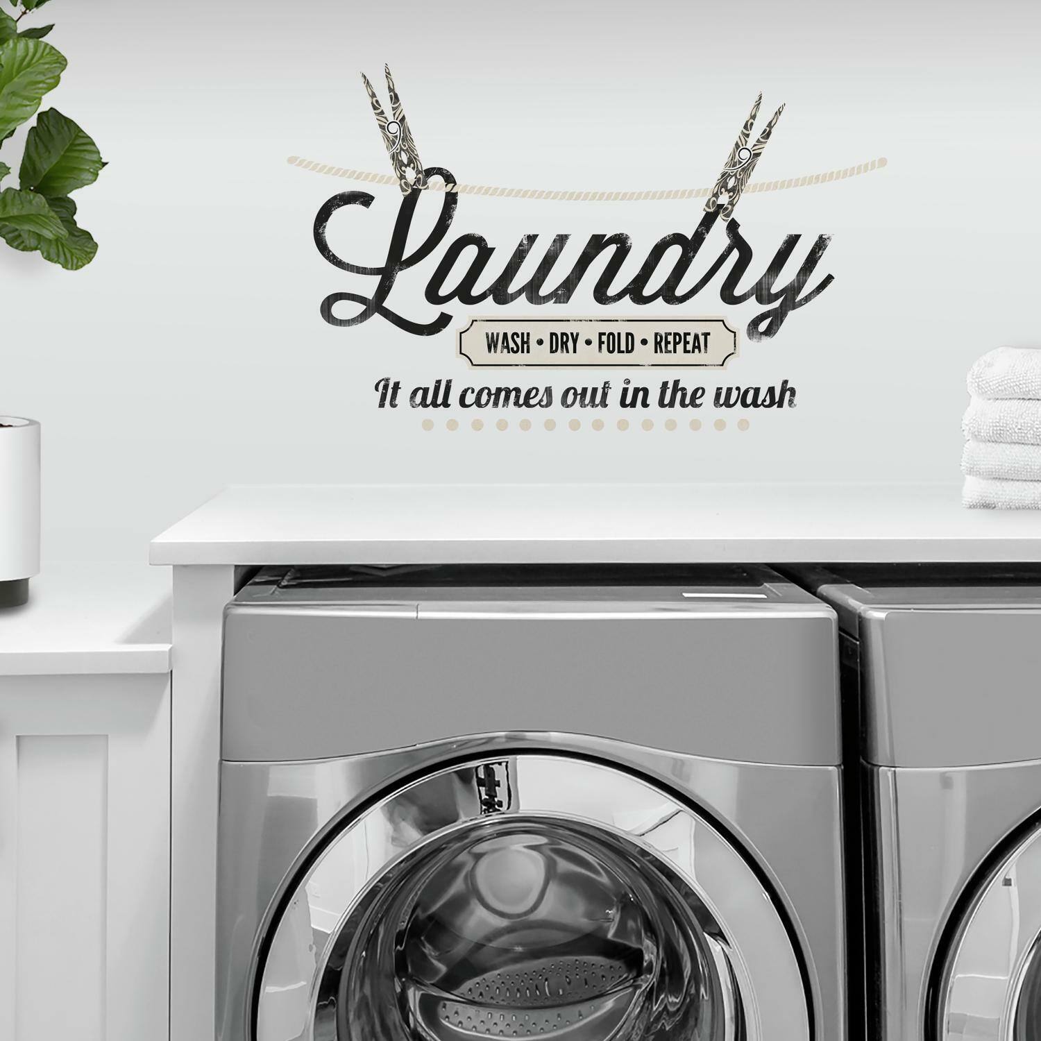 RoomMates Laundry Quote Peel & Stick Wall Decals