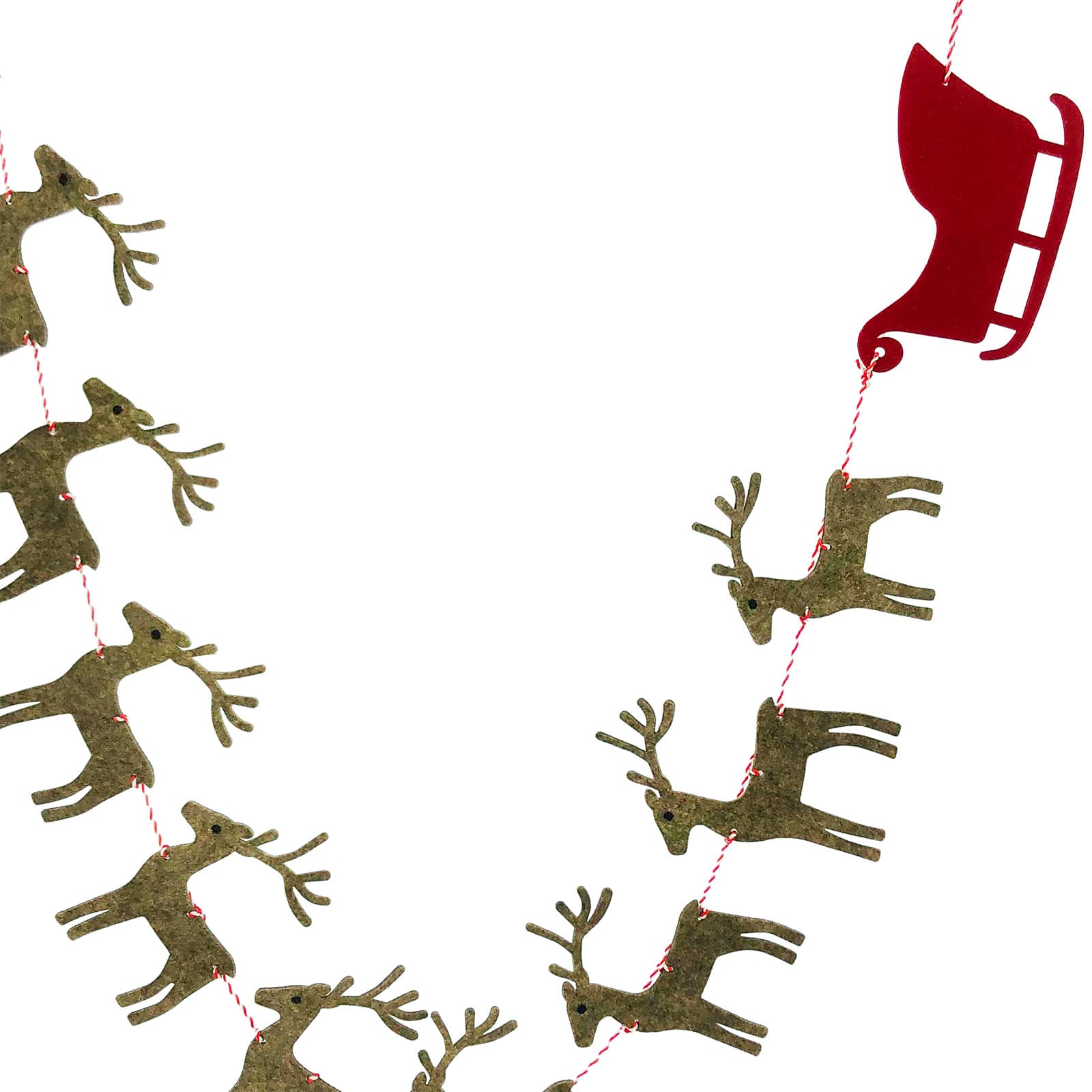 6ft. Reindeer &#x26; Santa&#x27;s Sleigh Garland by Ashland&#xAE;