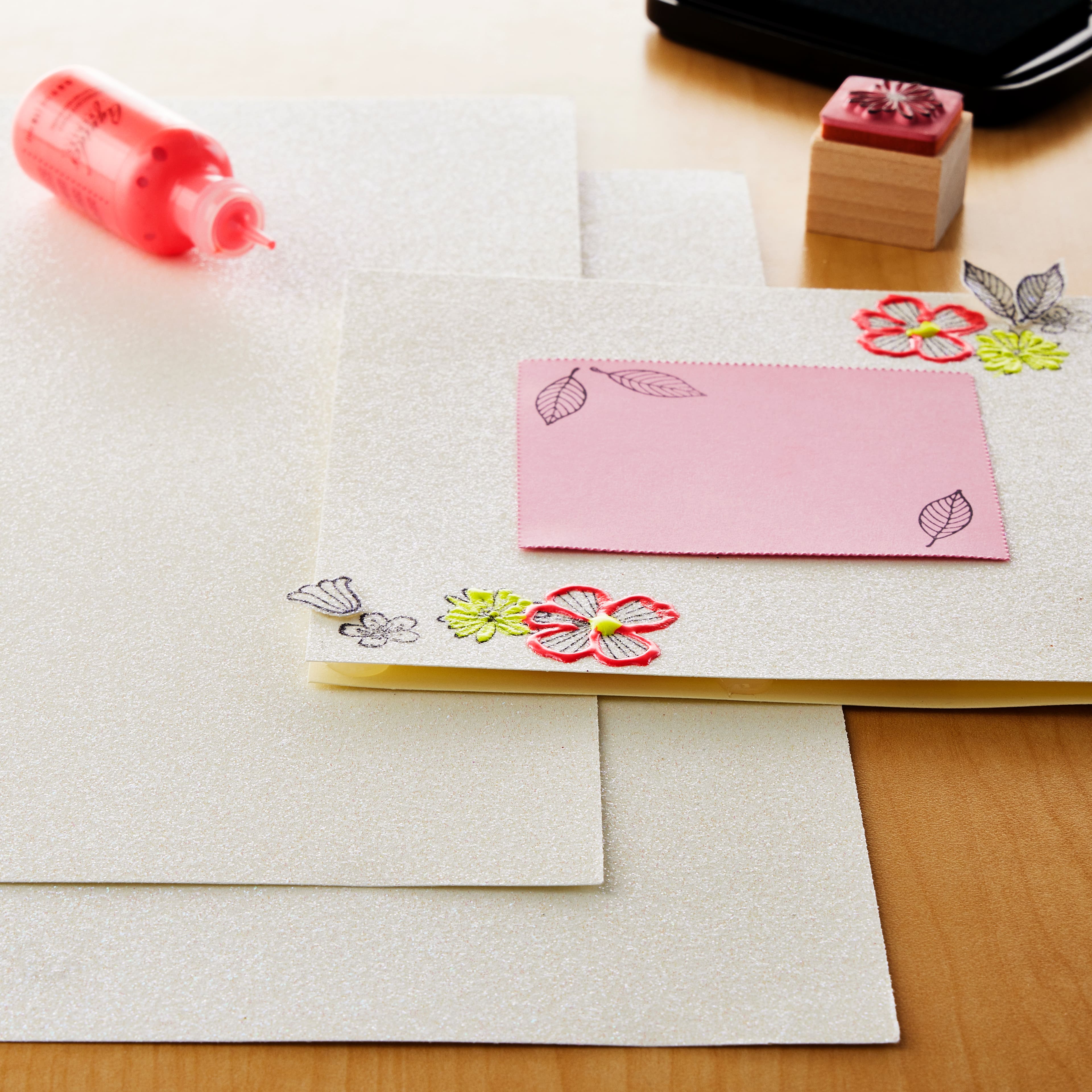 White Glitter Cardstock Paper by Recollections&#x2122;, 8.5&#x22; x 11&#x22;