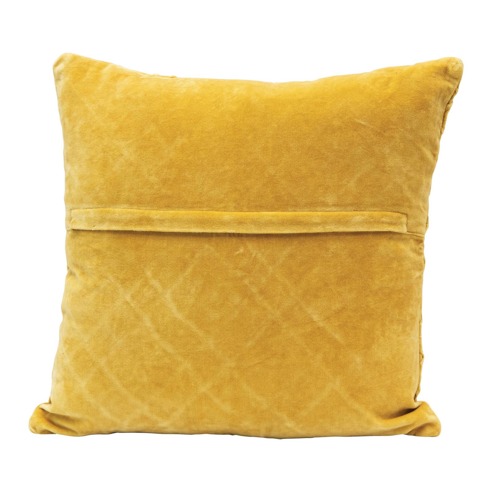 Hello Honey® Mustard Cotton Velvet Pillow