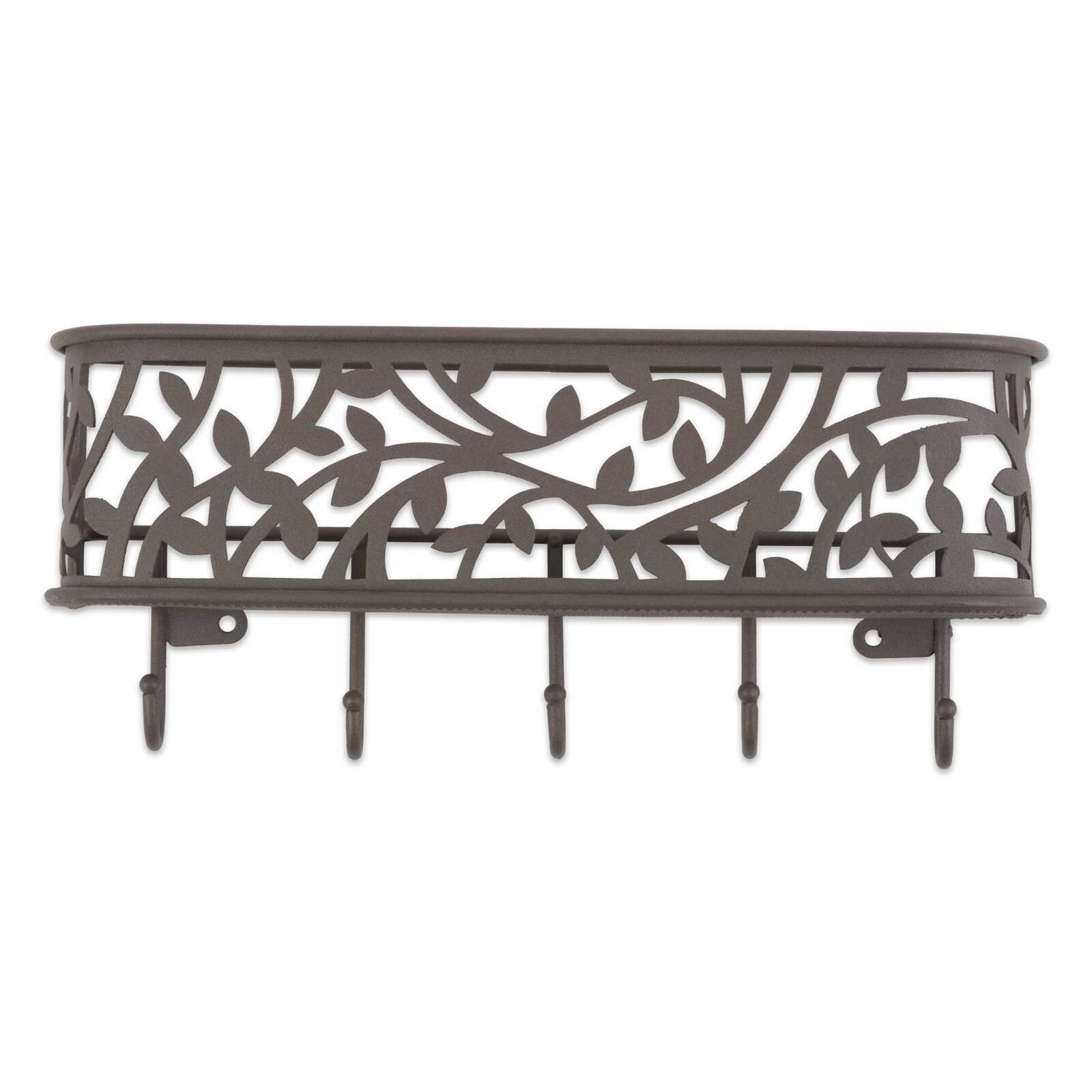 Large Wall Mount Mail & Key Organizer Dark Grey