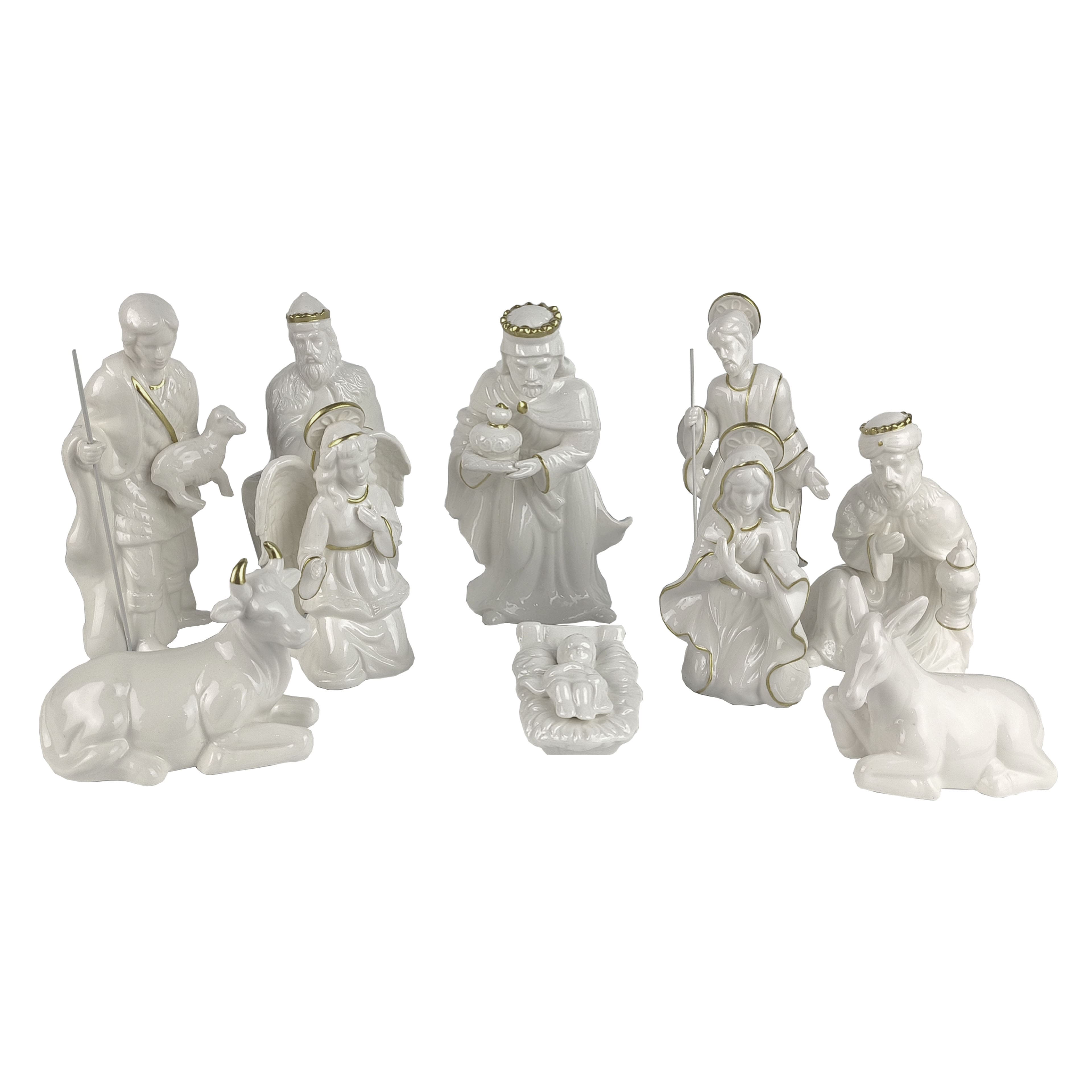 White Ceramic Nativity Scene D&#xE9;cor Set by Ashland&#xAE;