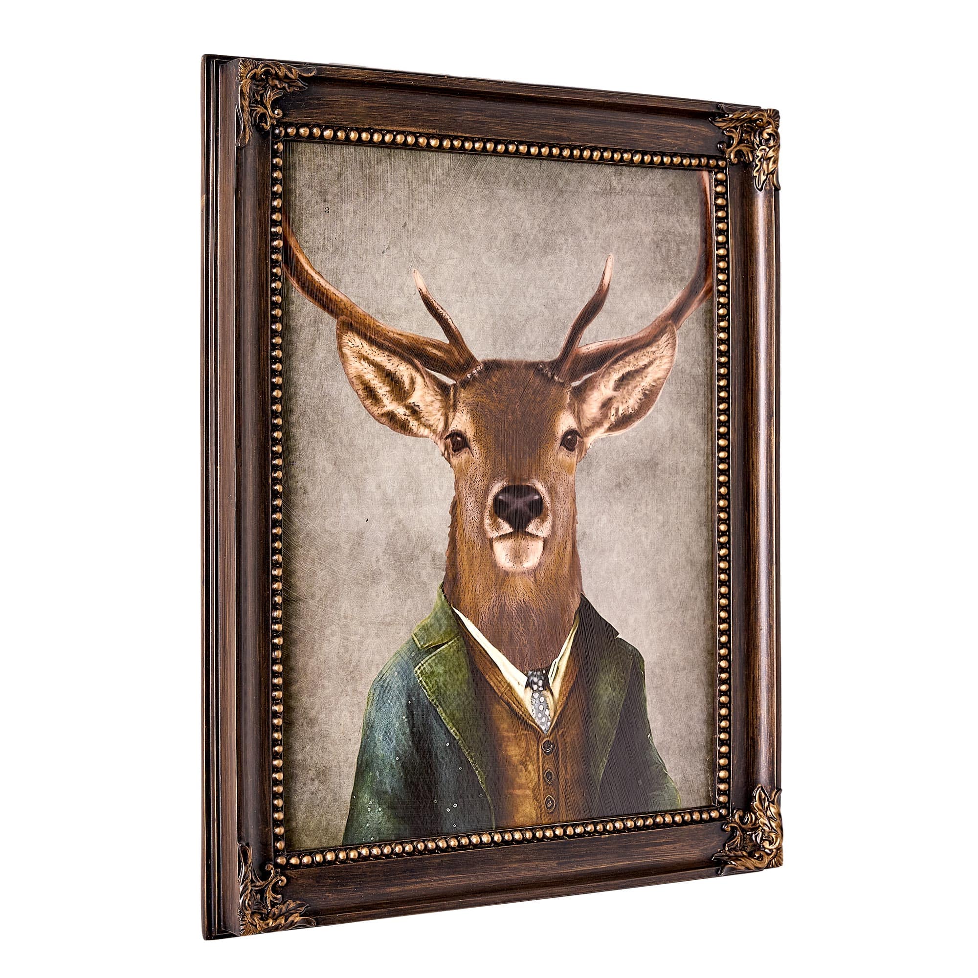 American Art Decor Deer John Ornate Framed Bar Wall Decor - 16.87" x 13.75" x 1"