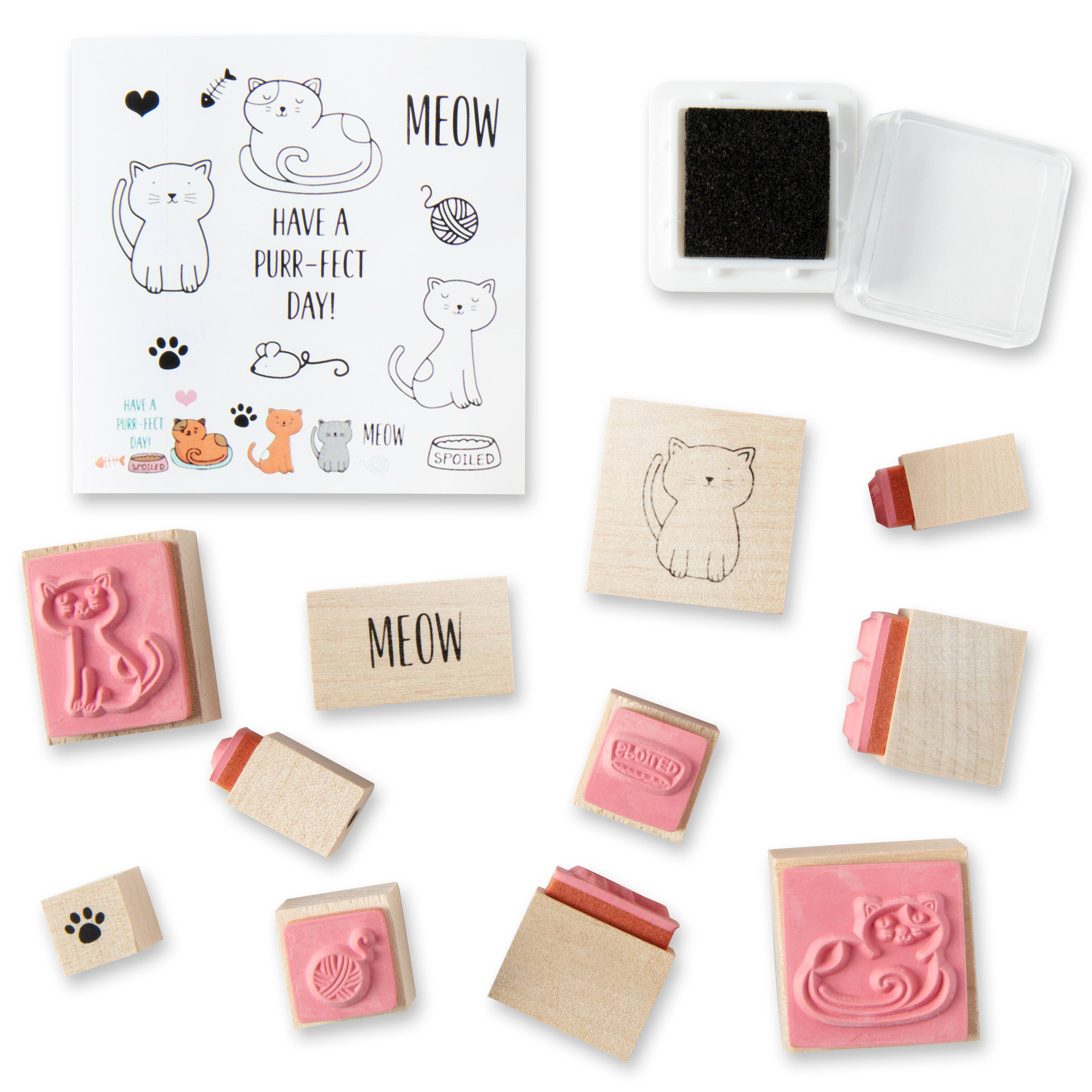 Meow Wood Stamp Jar Set by Recollections&#x2122;