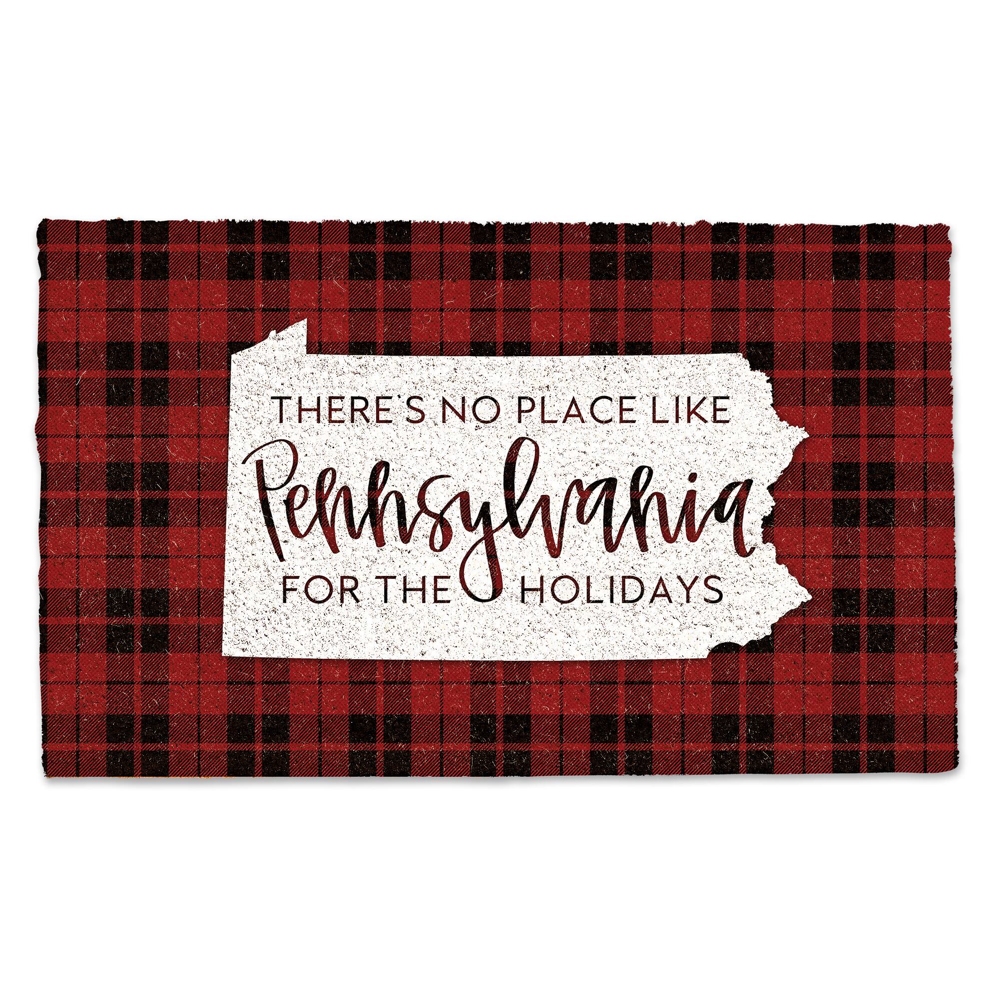 There's No Place Like Pennsylvania for the Holidays Doormat