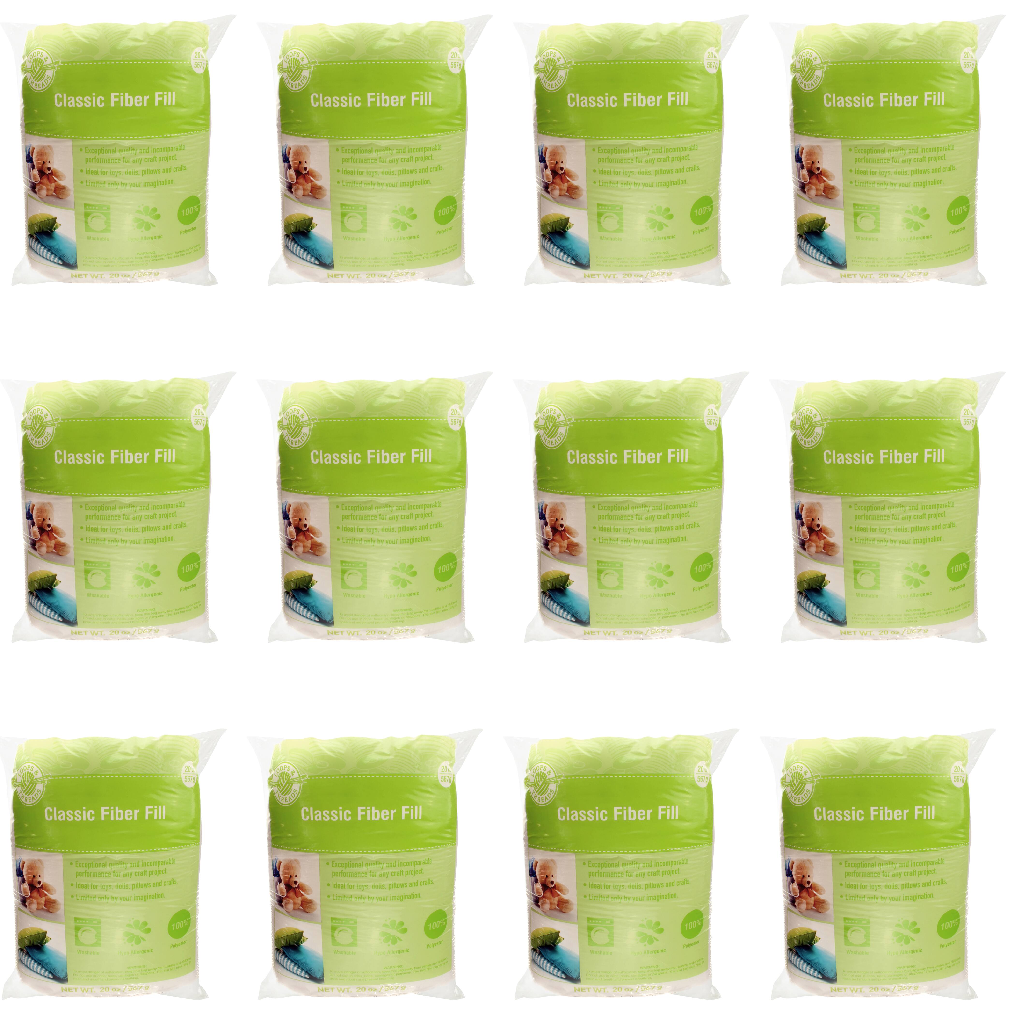 12 Pack: Polyester Classic Fiber Fill by Loops &#x26; Threads&#x2122;