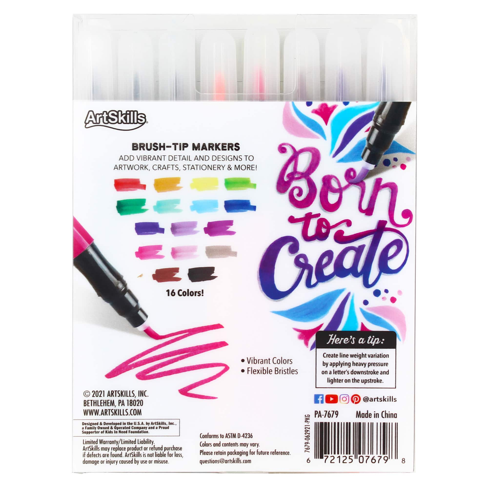 ArtSkills&#xAE; Brush Tip Markers, 16ct.