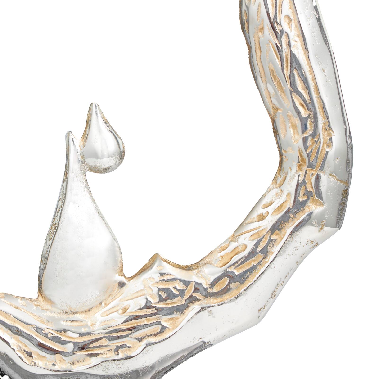 23" Silver Abstract Aluminum Sculpture