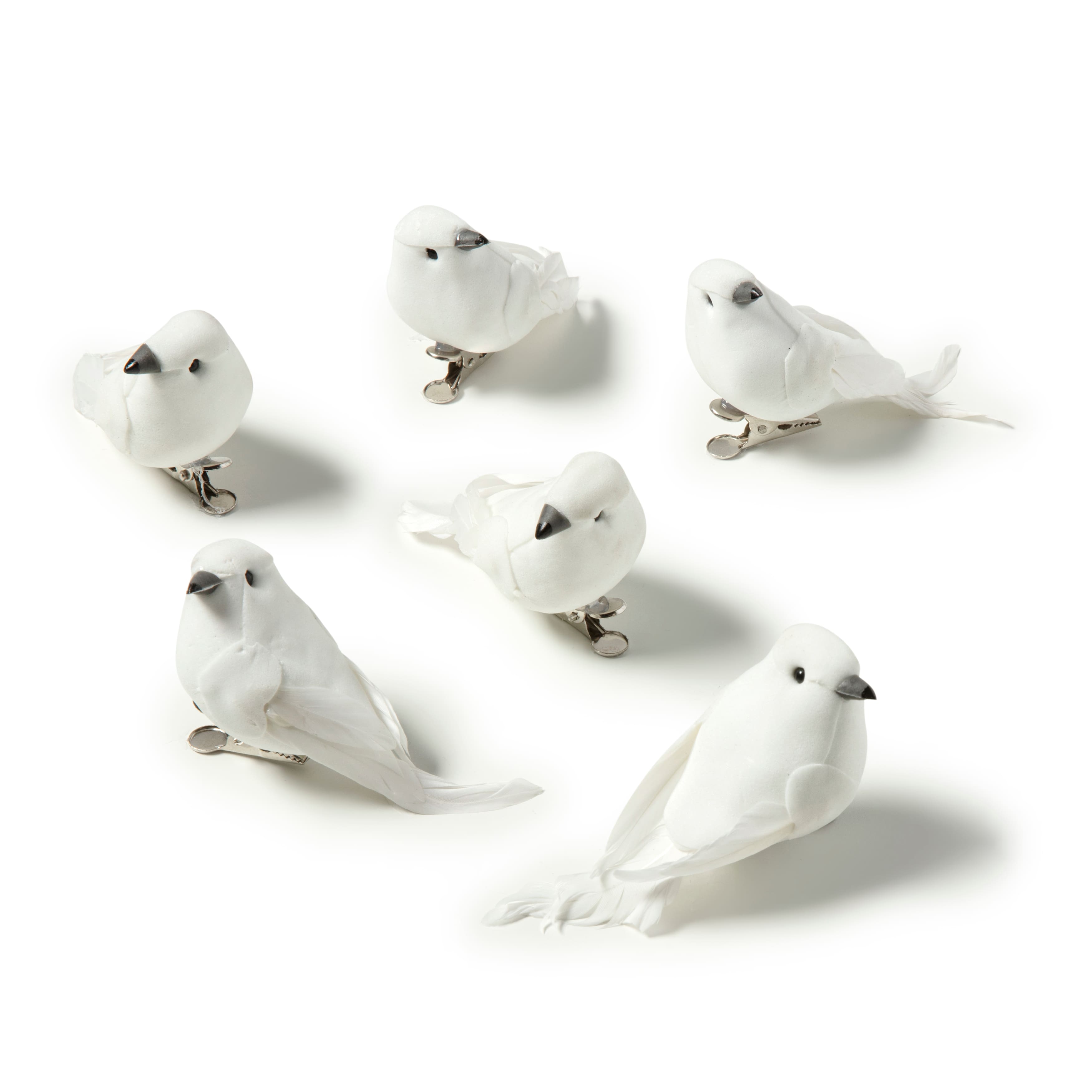 8 Packs: 6 ct. (48 total) White Feather Birds by Ashland&#xAE;