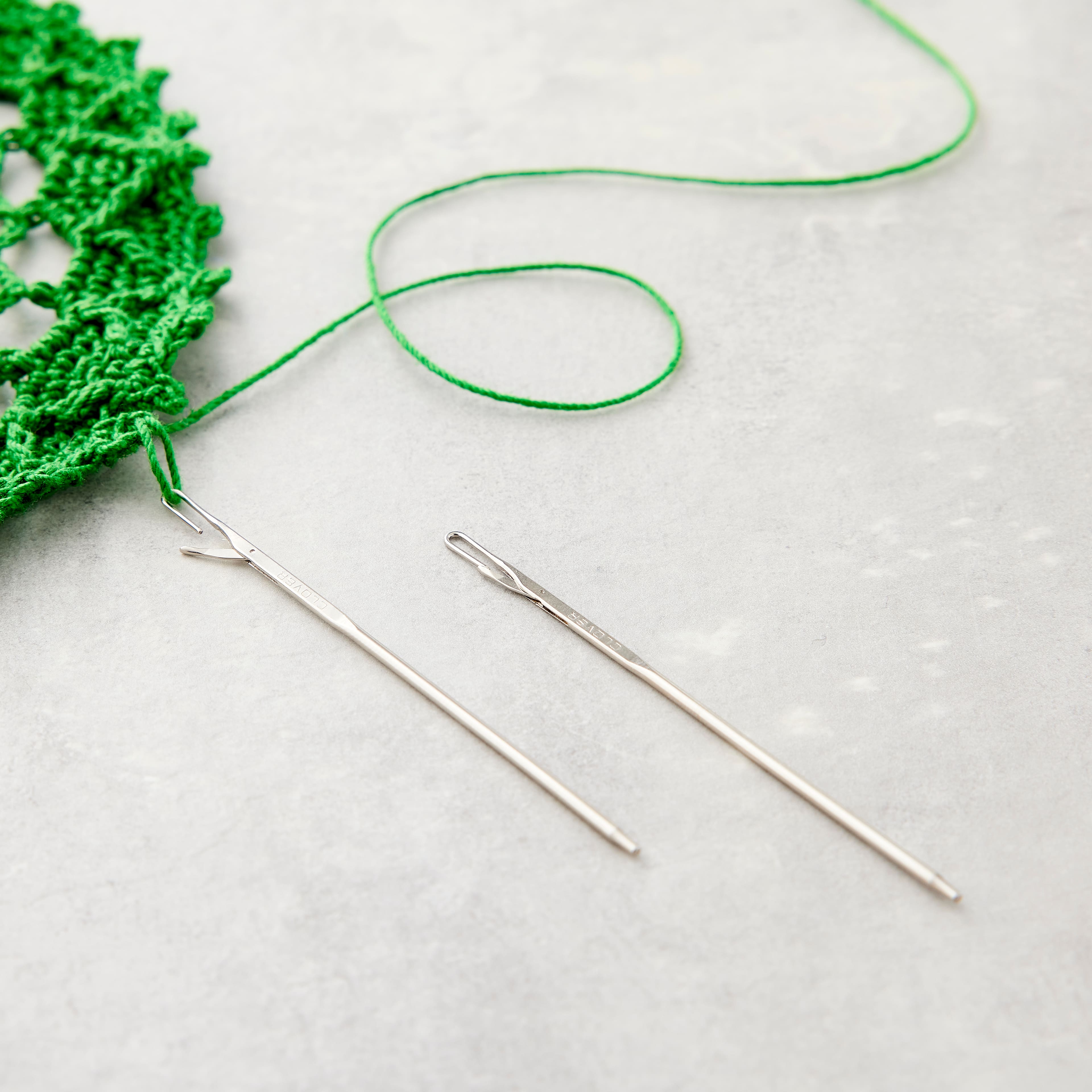 Clover Darning Needles with Latch Hook Eye