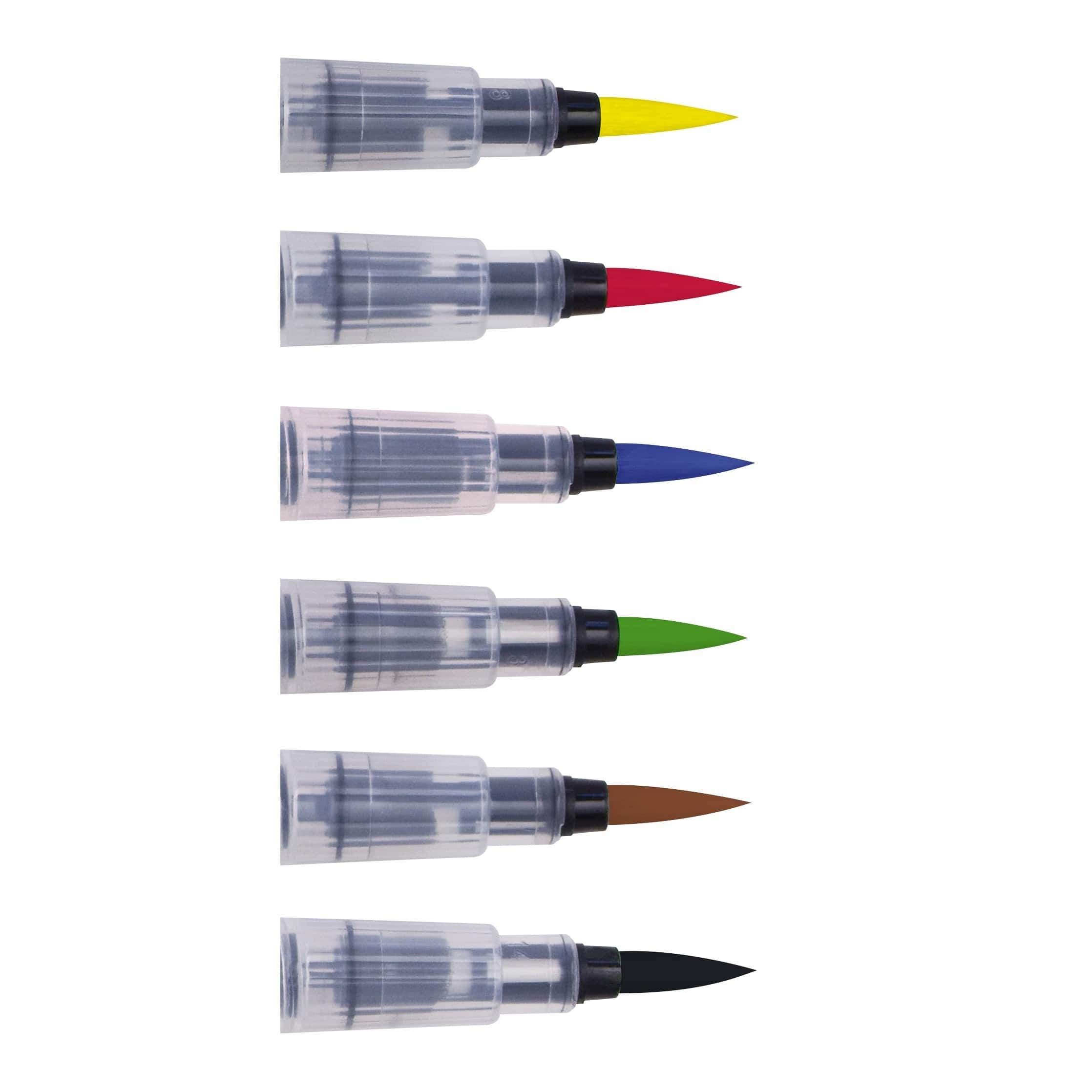 Sennelier Ink Brush Basic 6-Color Pen Set