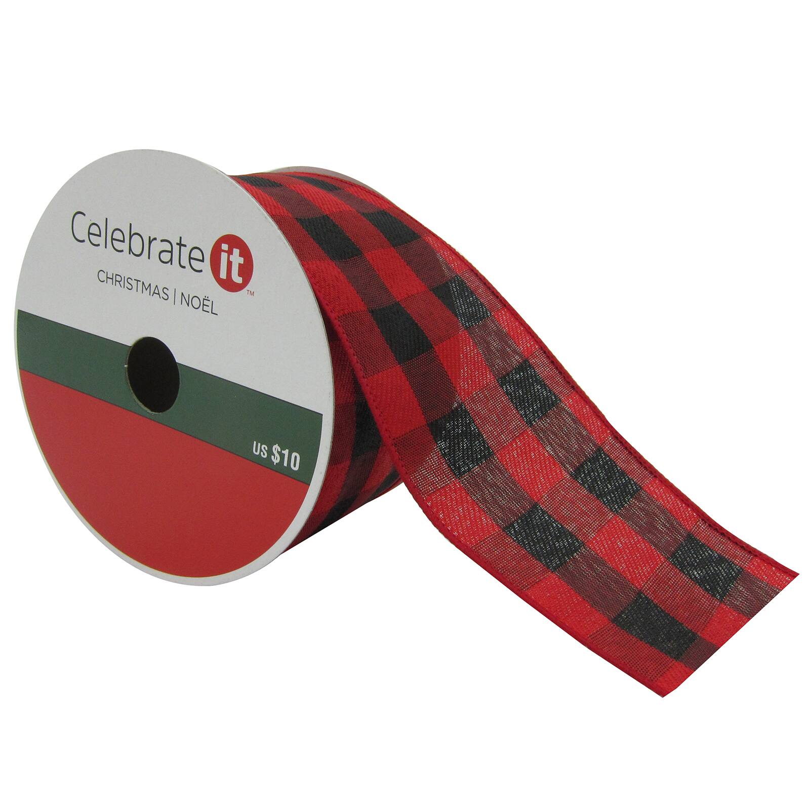 Shop for the 2.5" Wired Plaid Ribbon by Celebrate It® Christmas at Michaels