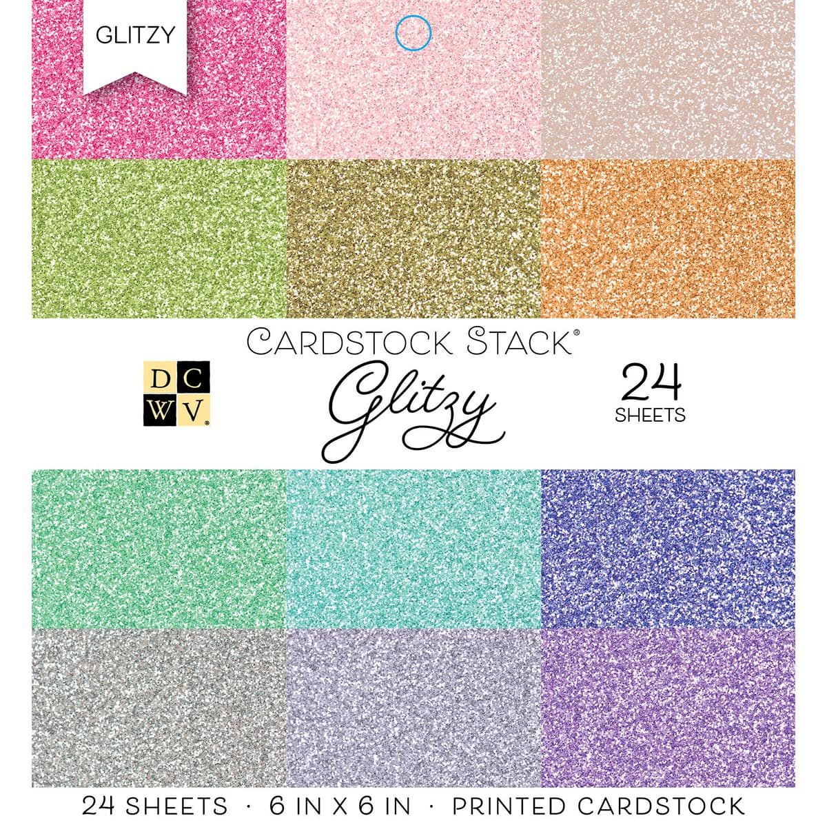 DCWV® Giltzy Cardstock Stack® Paper Pad, 6" x 6"