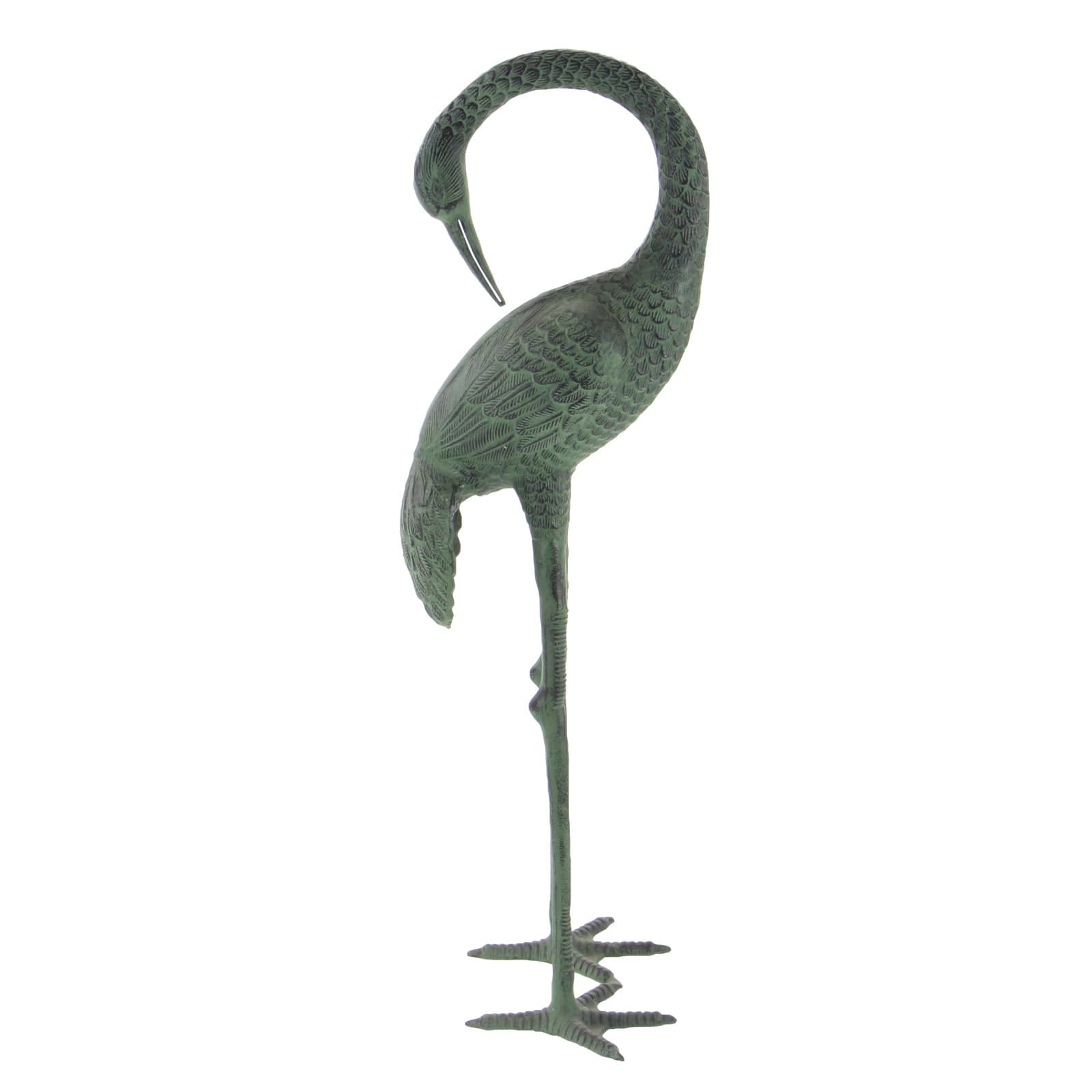 Green Aluminum Coastal Garden Bird Sculpture Set