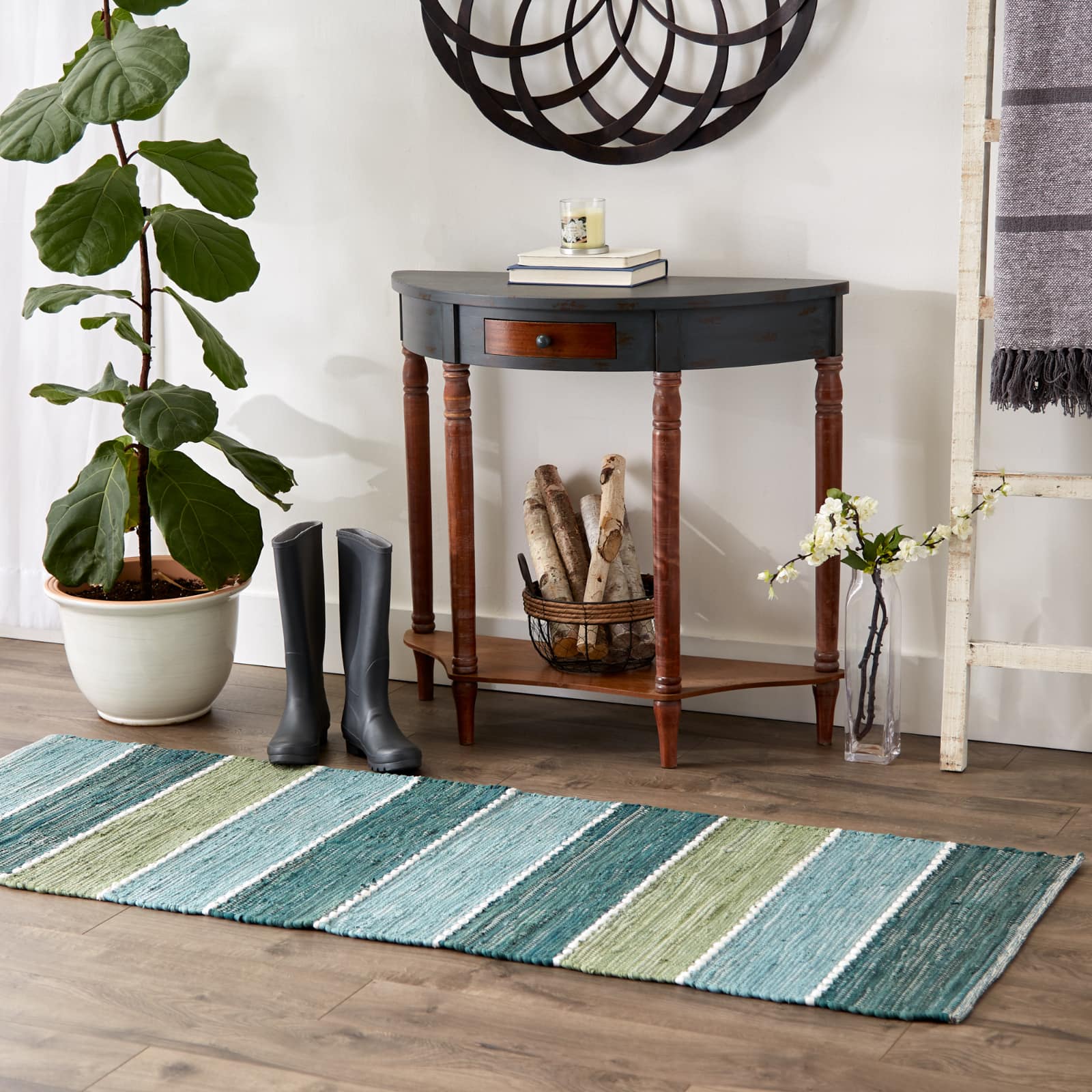 DII® Color Block Cotton Chindi Rug, 2ft. x 3" x 6ft.