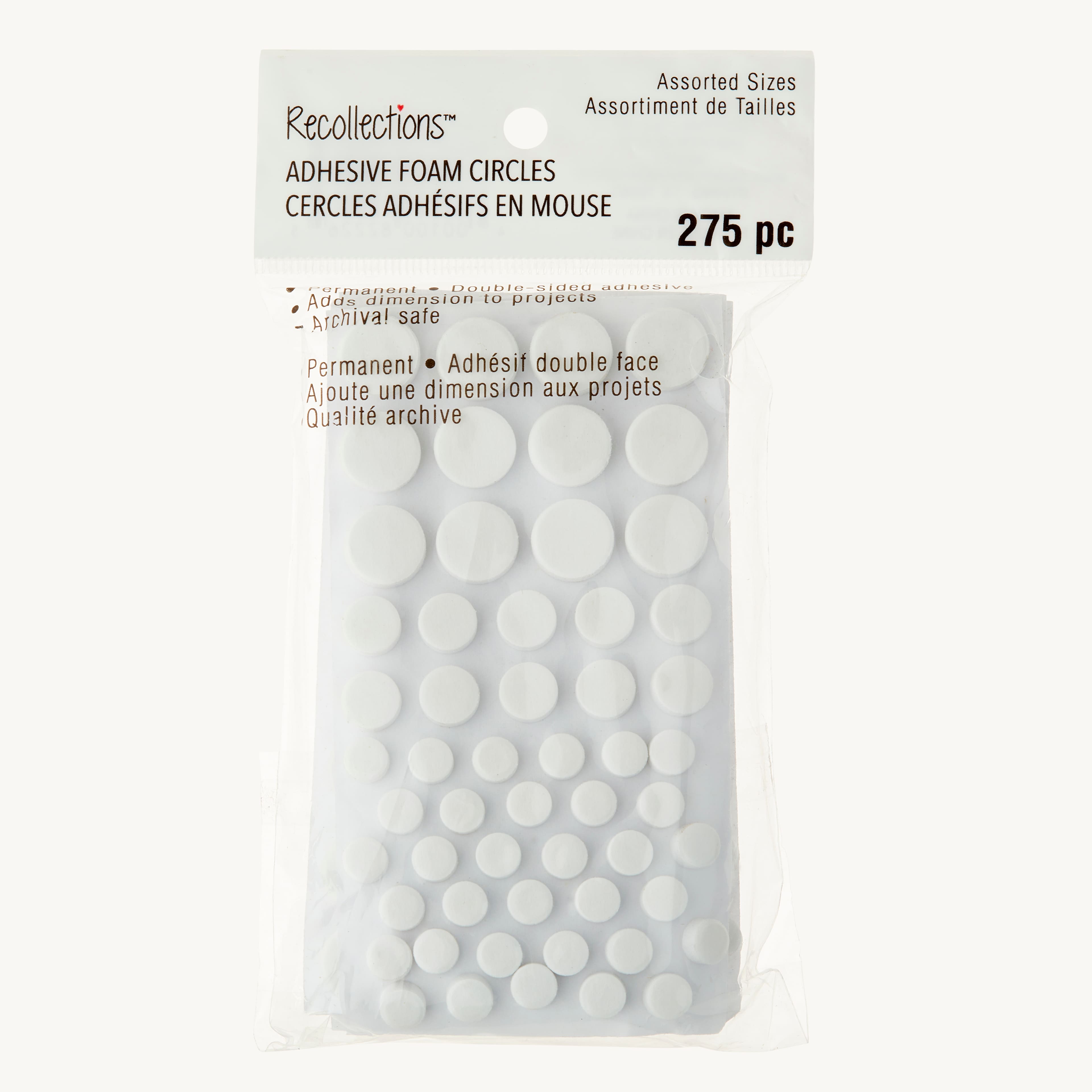 Recollections Assorted Foam Adhesive Circles - 275 ct