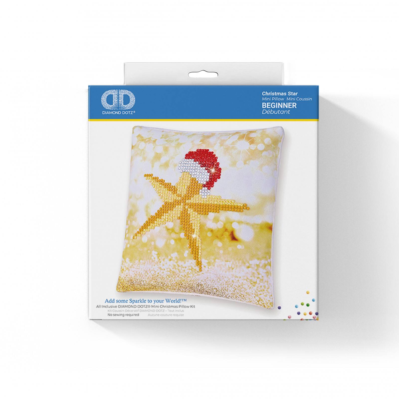 Diamond Dotz&#xAE; Beginner Christmas Star Decorative Mini Pillow Kit