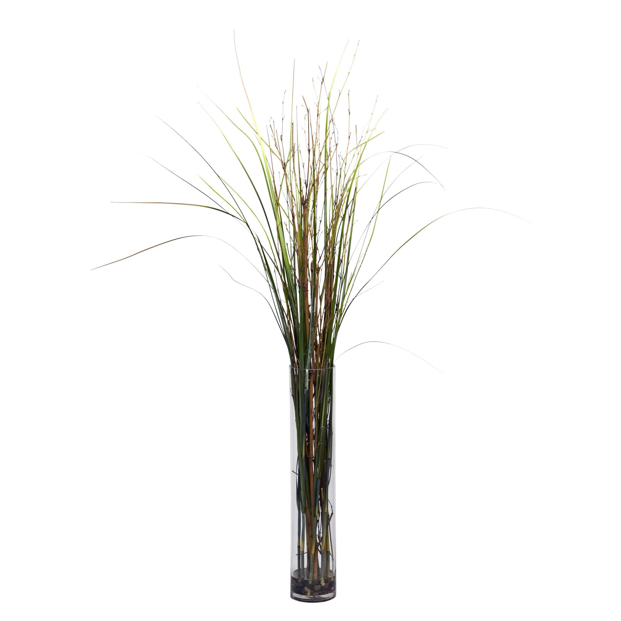 4ft. Grass & Bamboo in Cylinder Vase