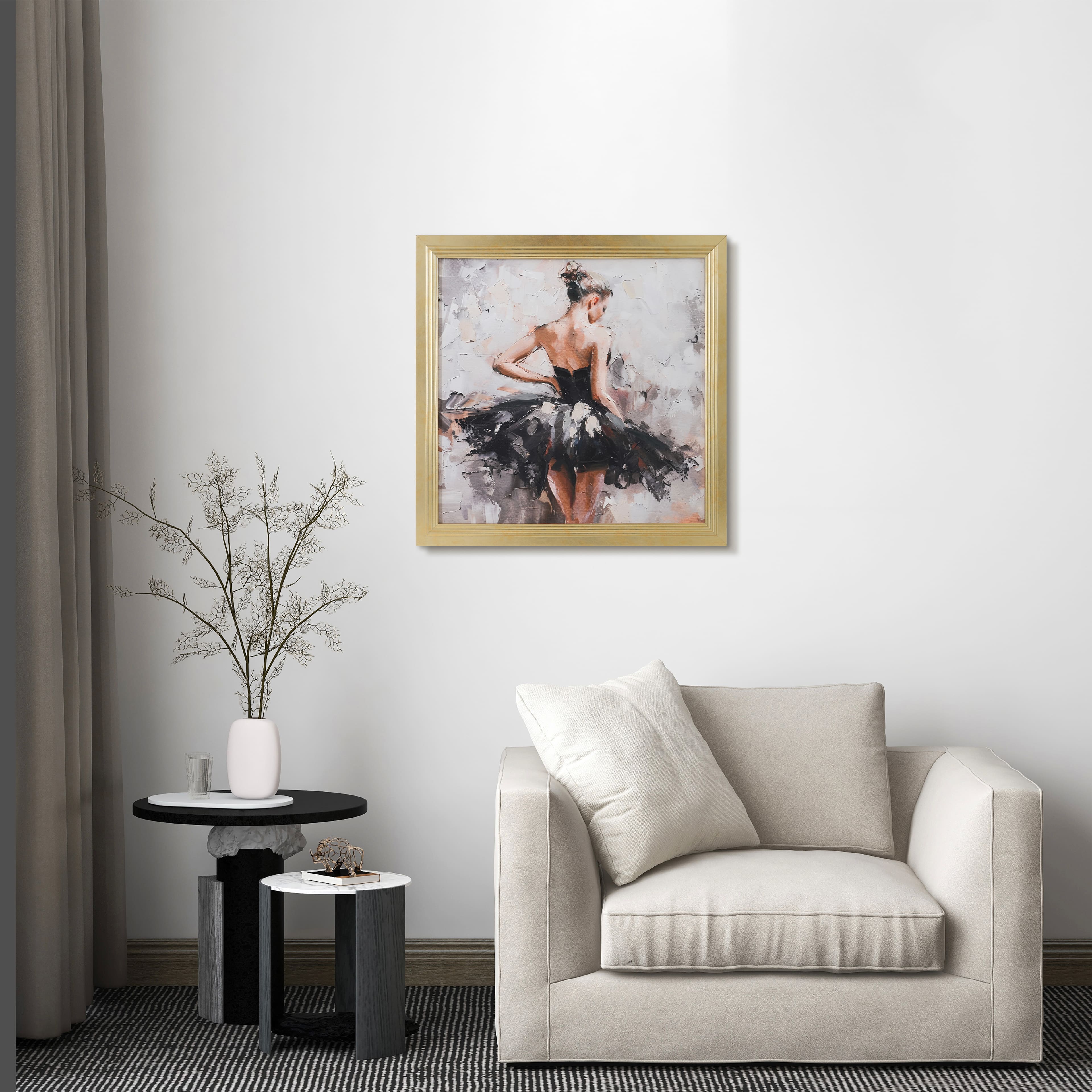 14&#x22; x 14&#x22; Dark Dress Ballet Girl Wall D&#xE9;cor by Ashland&#xAE;