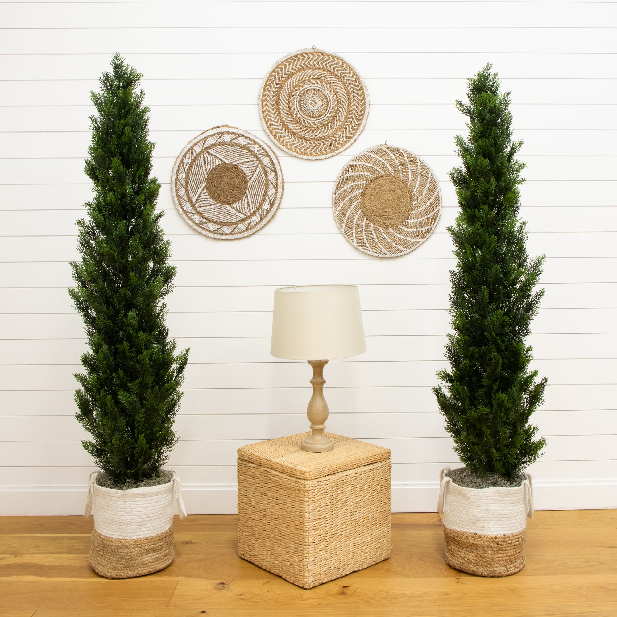 6ft. Potted UV Resistant Topiary Cedar Trees, 2ct.