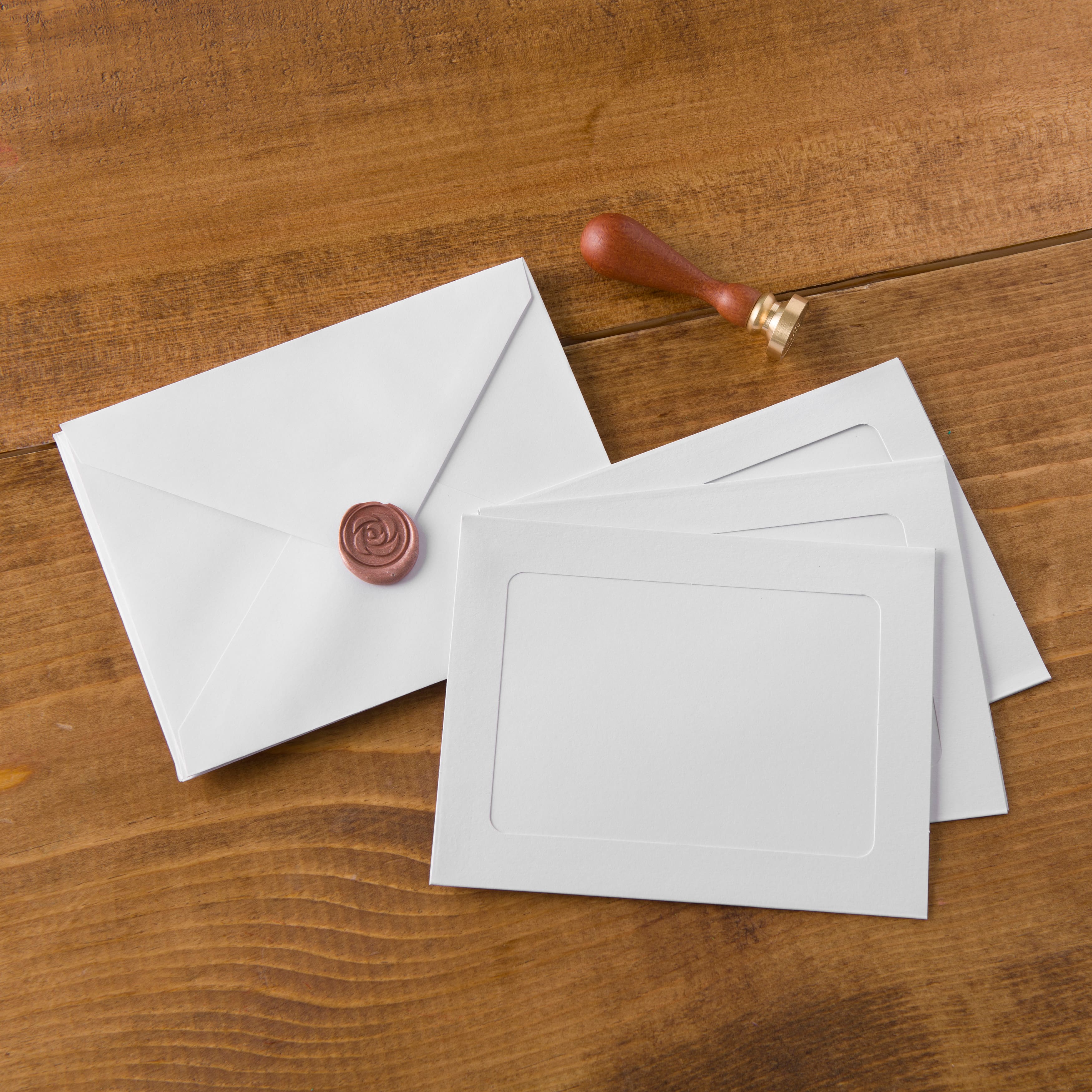 White Frame Cards &#x26; Envelopes by Recollections&#x2122;, 4.25&#x22; x 5.5&#x22;