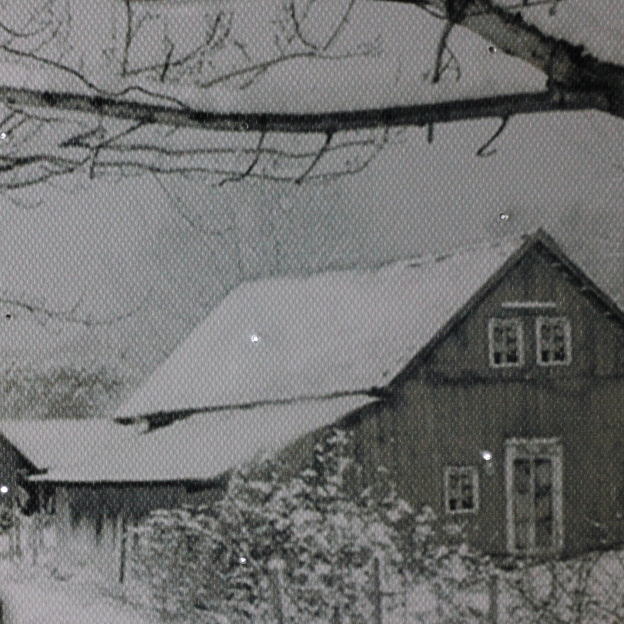 Fiber Optic Snowy Ford Country Canvas Wall Art