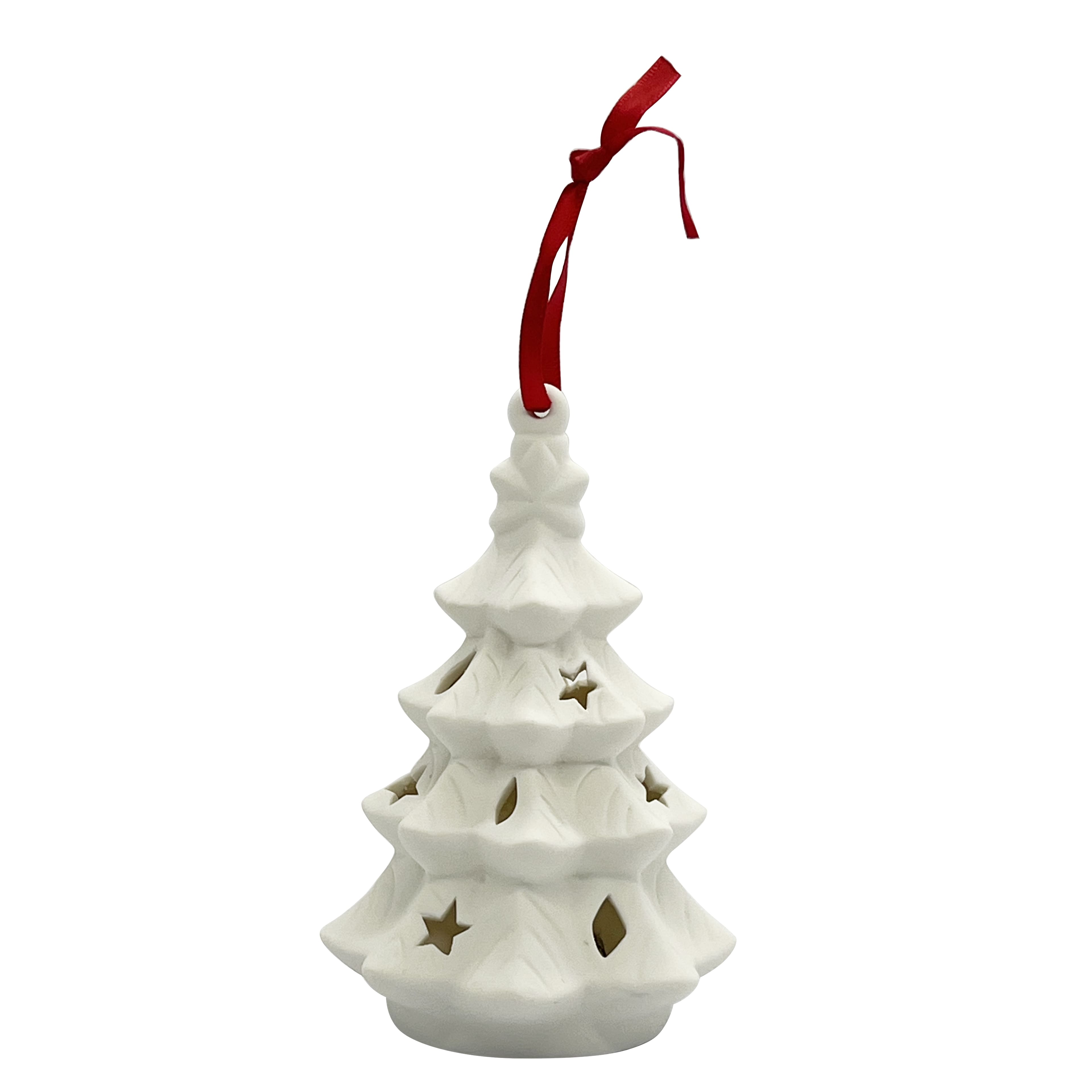 4.75&#x22; DIY LED Ceramic Tree Ornament by Make Market&#xAE;
