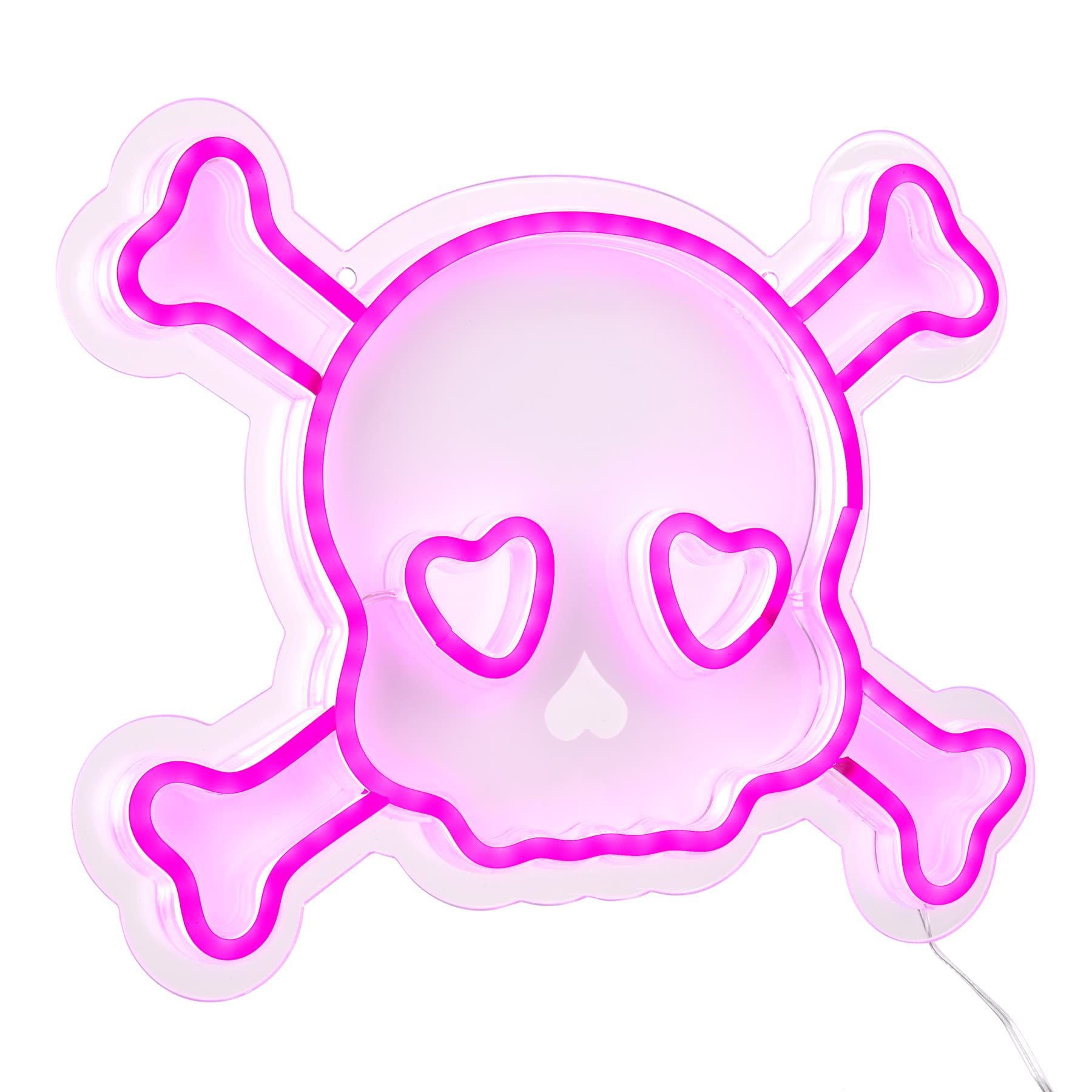 12&#x22; x 9&#x22; Pink LED Neon Skull Sign by Ashland&#xAE;