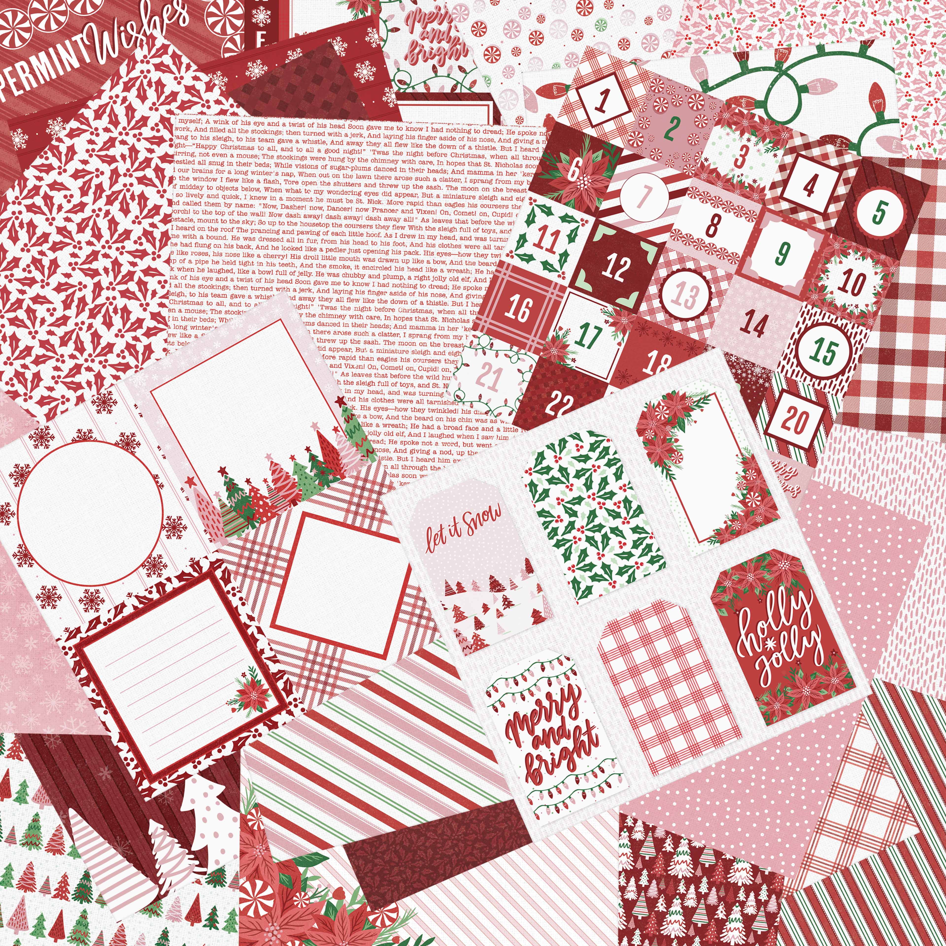 6&#x22; x 6&#x22; Peppermint Lane Double-Sided Paper Pad by Recollections&#x2122;, 24 Sheets