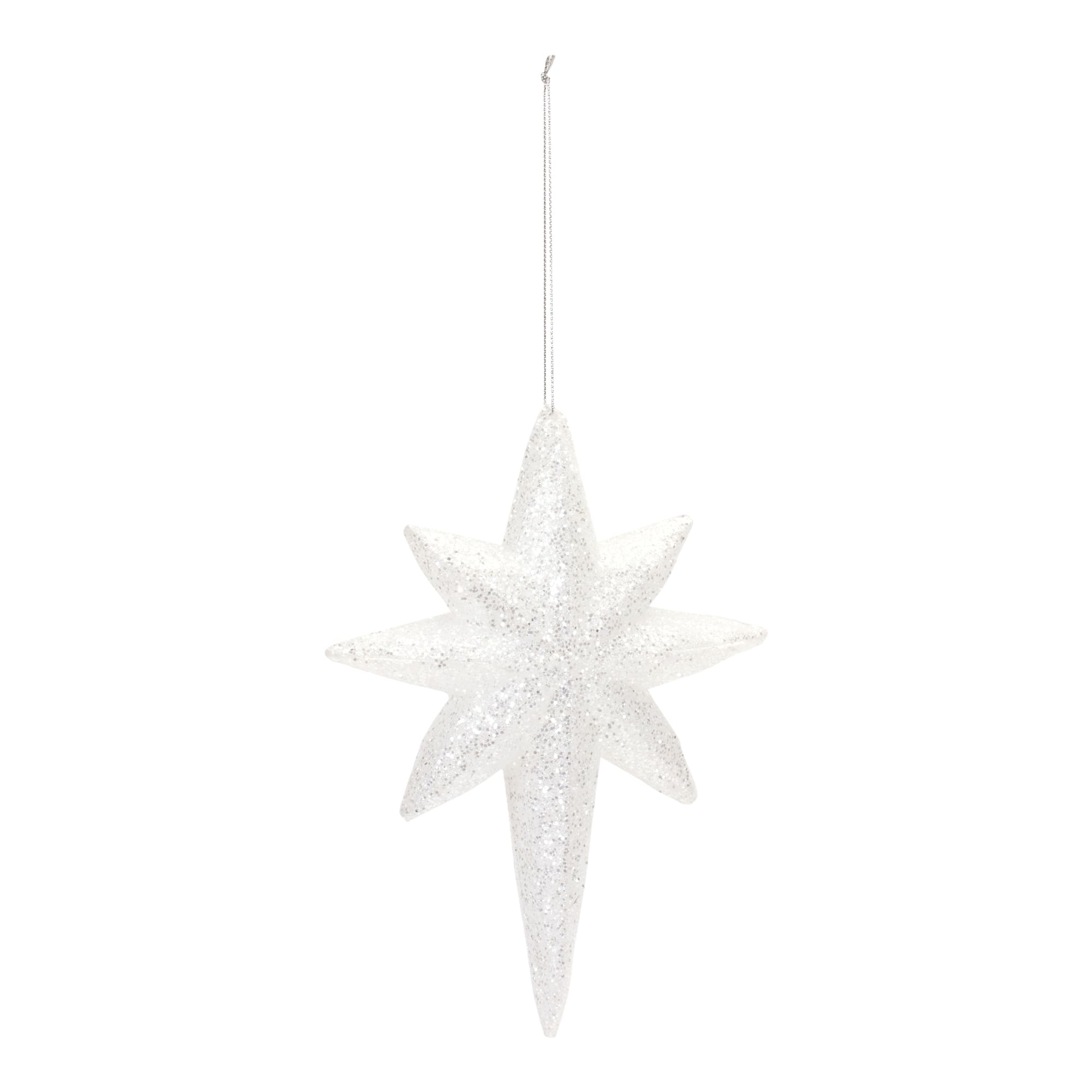 24ct. 8&#x22; Clear Acrylic Star Drop Ornaments