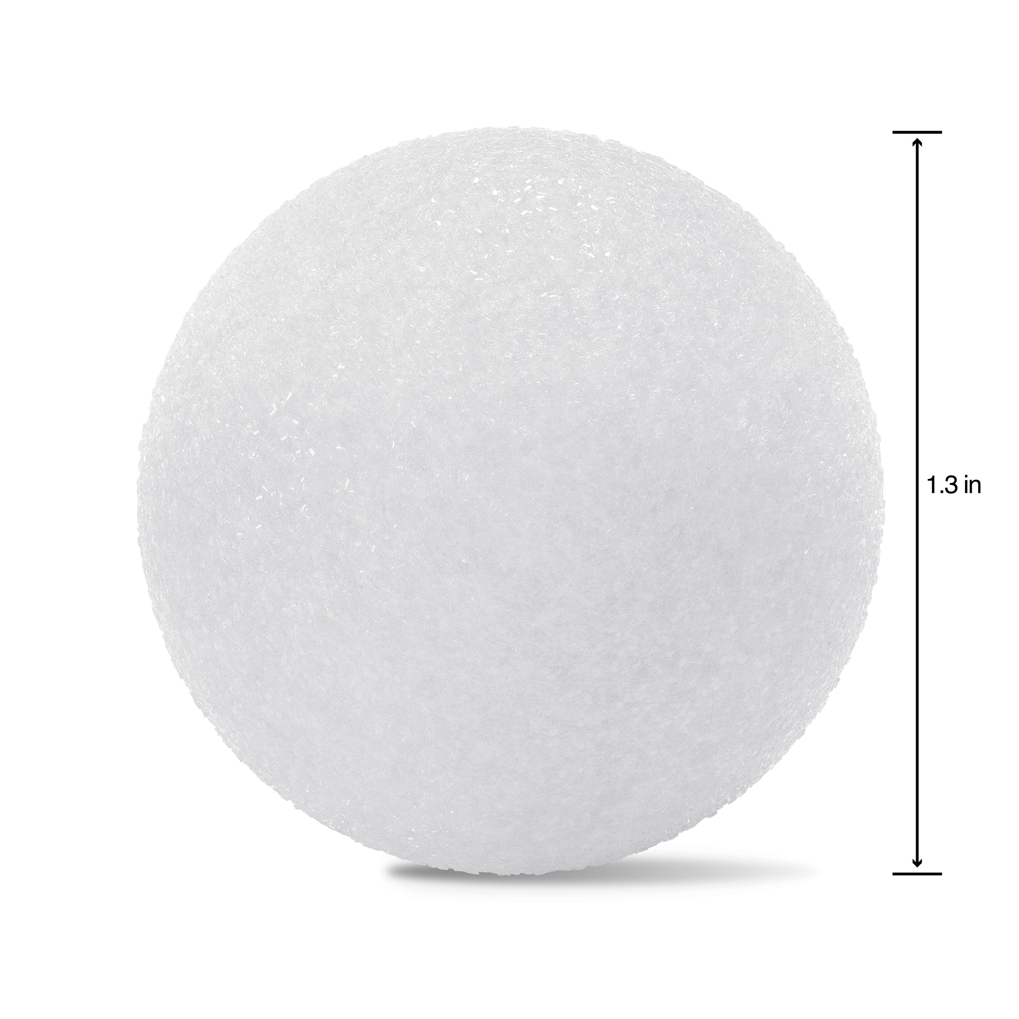 MT Products 2.5 White Polystyrene Foam Balls for Crafts - Pack of 18 